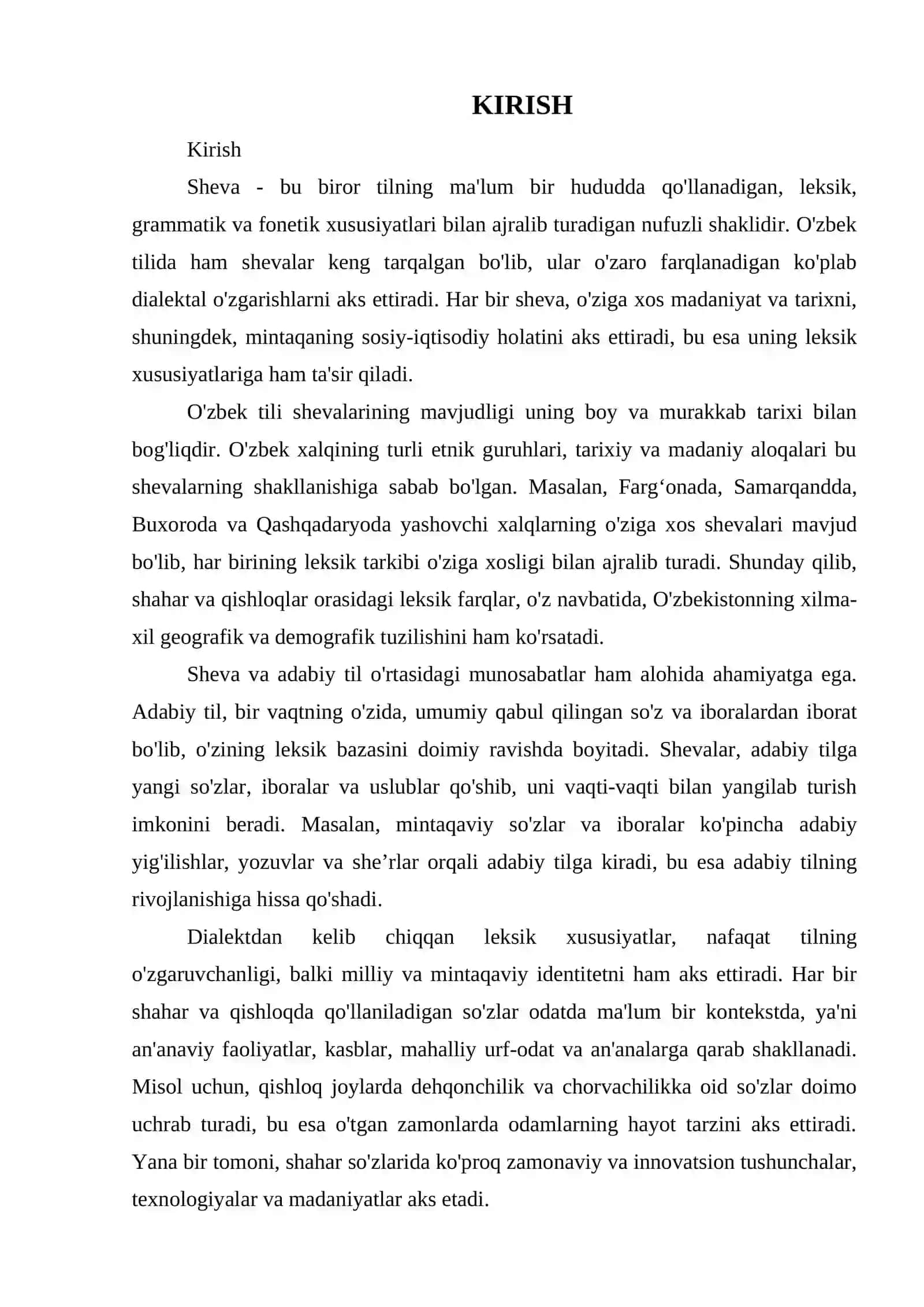 MUAYYAN SHEVADA DIALEKTAL SOʻZ TURLARI VA AYRIM OLINGAN SHEVANING LEKSIK XUSUSIYATI 3