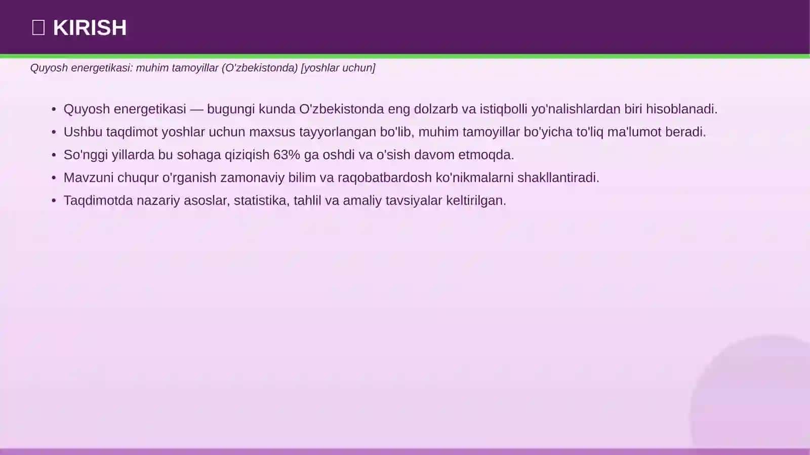 QUYOSH ENERGETIKASI 3