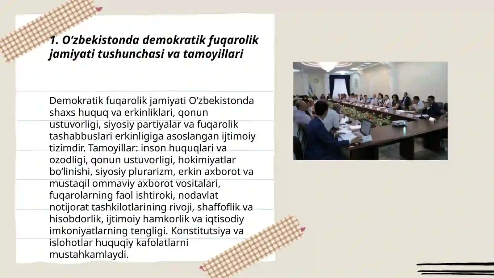 Oʻzbekiston Demokratik fuqarolik jamiyati asoslarining shakllanishi 3