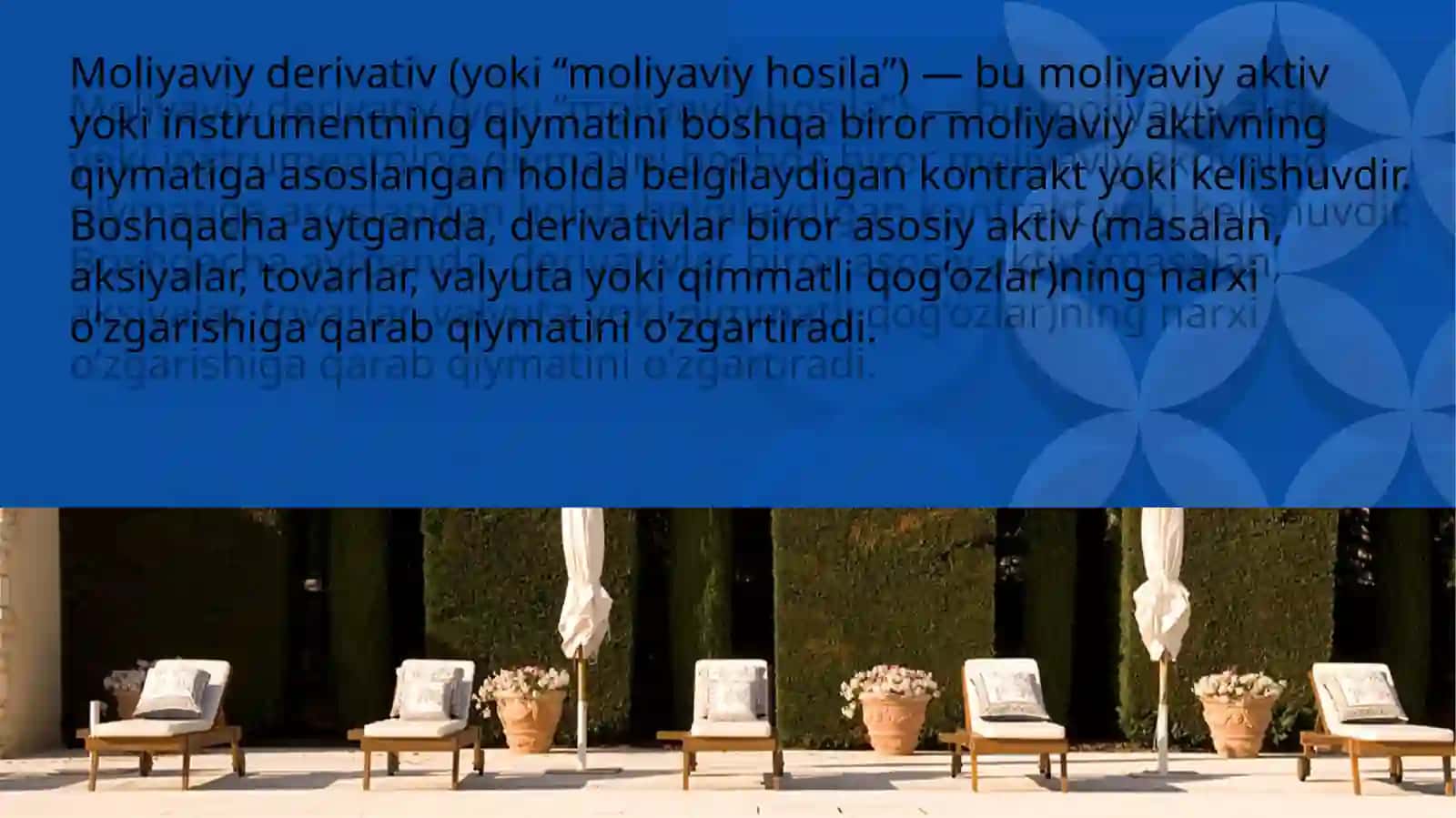 Derivativlarning boshqa turlari va ularning xususiyatlari 3