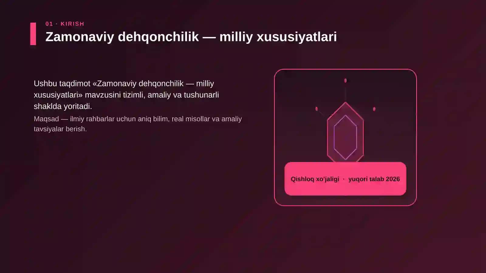 Zamonaviy dehqonchilik — milliy xususiyatlari 3
