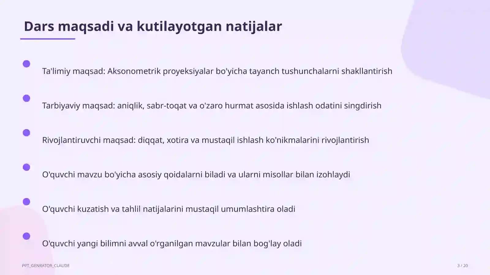 Aksonometrik proyeksiyalar (8-sinf) 3