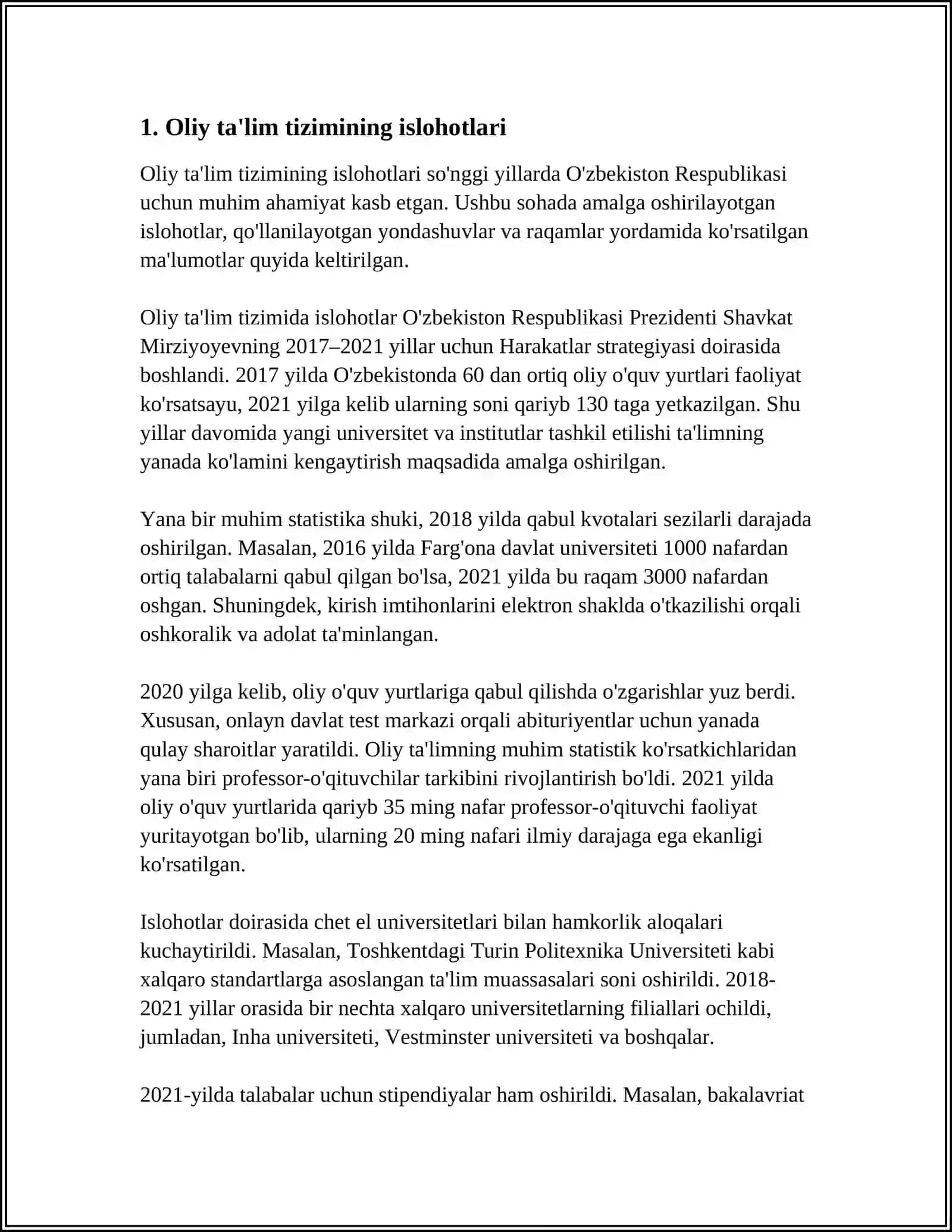 OLIY TA‘LIM VA MUTAXASSIS KADRLARNI TAYYORLASH 3