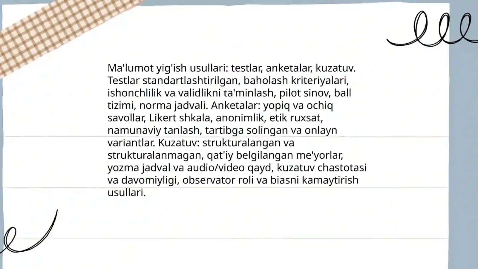 Ma'lumot yig'ish usullari va asboblari 3