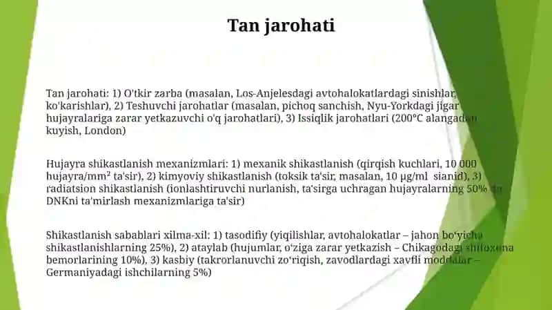 Hujayraning zararlanishi,nobut bo'lishi va sabablari 3