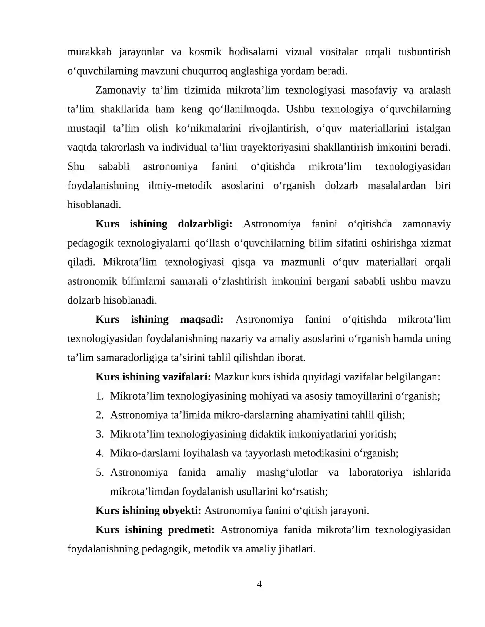 ASTRONOMIYA FANIDA MIKROTA’LIM TEXNOLOGIYASIDAN FOYDALANISH 3