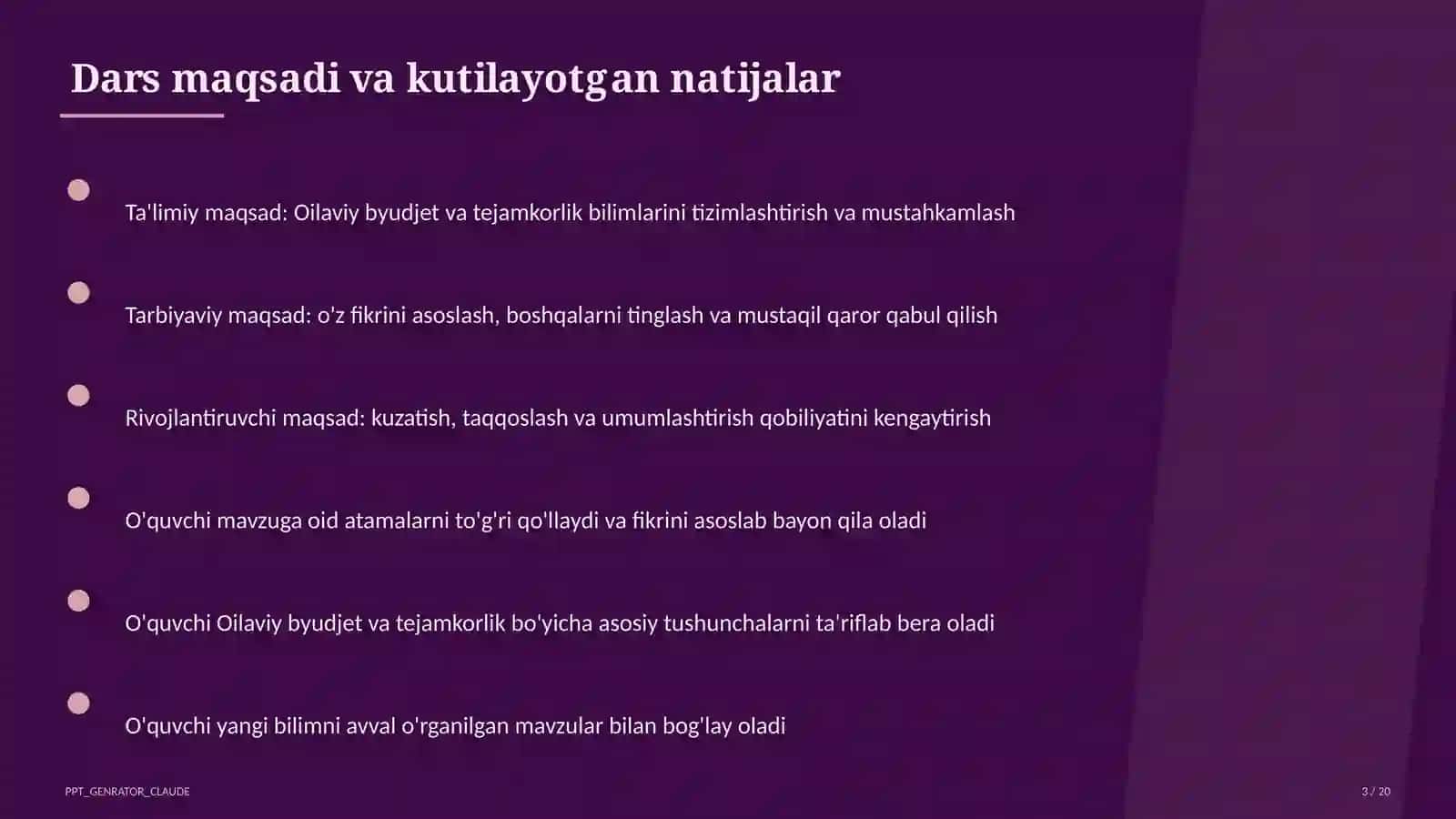 Oilaviy byudjet va tejamkorlik (9-sinf) 3