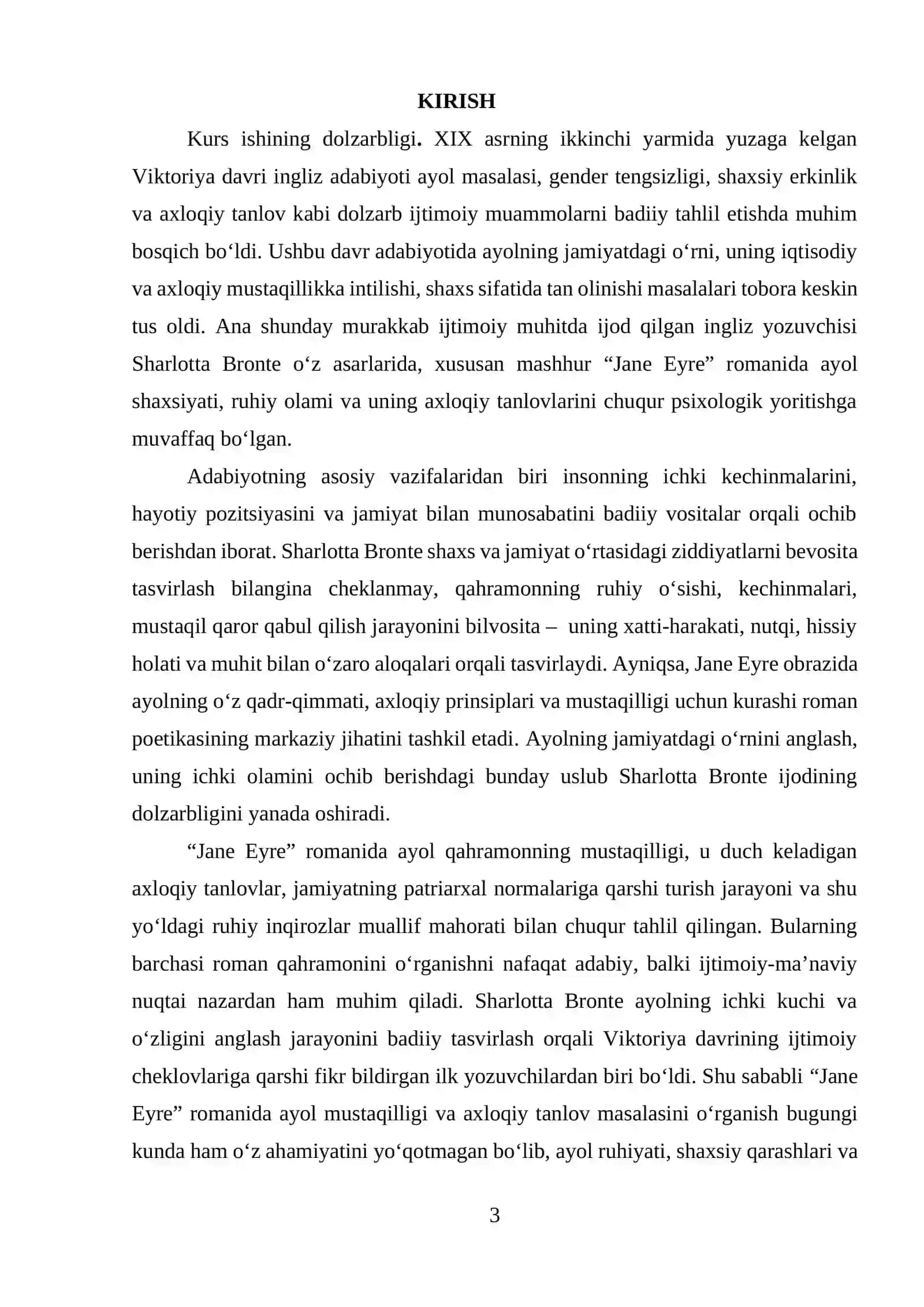 Jane Eyre romanida ayol mustaqilligi va axloqiy tanlov 3