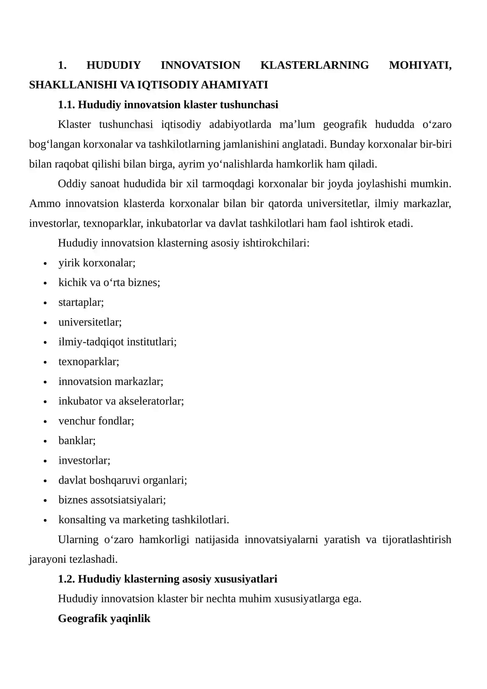 XALQARO TAJRIBADA HUDUDIY INNOVATSION KLASTERLAR FAOLIYATI 3