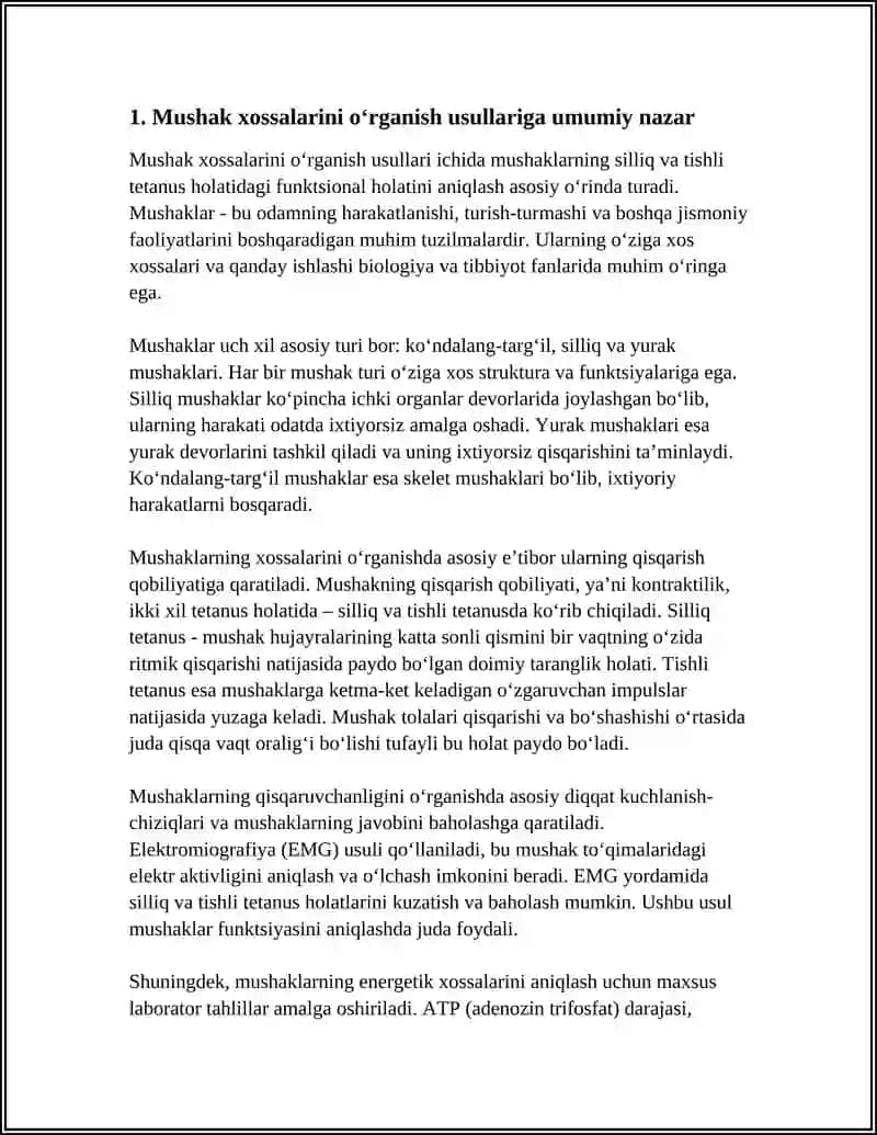 MUSKUL XOSSALARINI ORGANISH USULLARI. SILLIQ VA TISHLI TETANUS 3