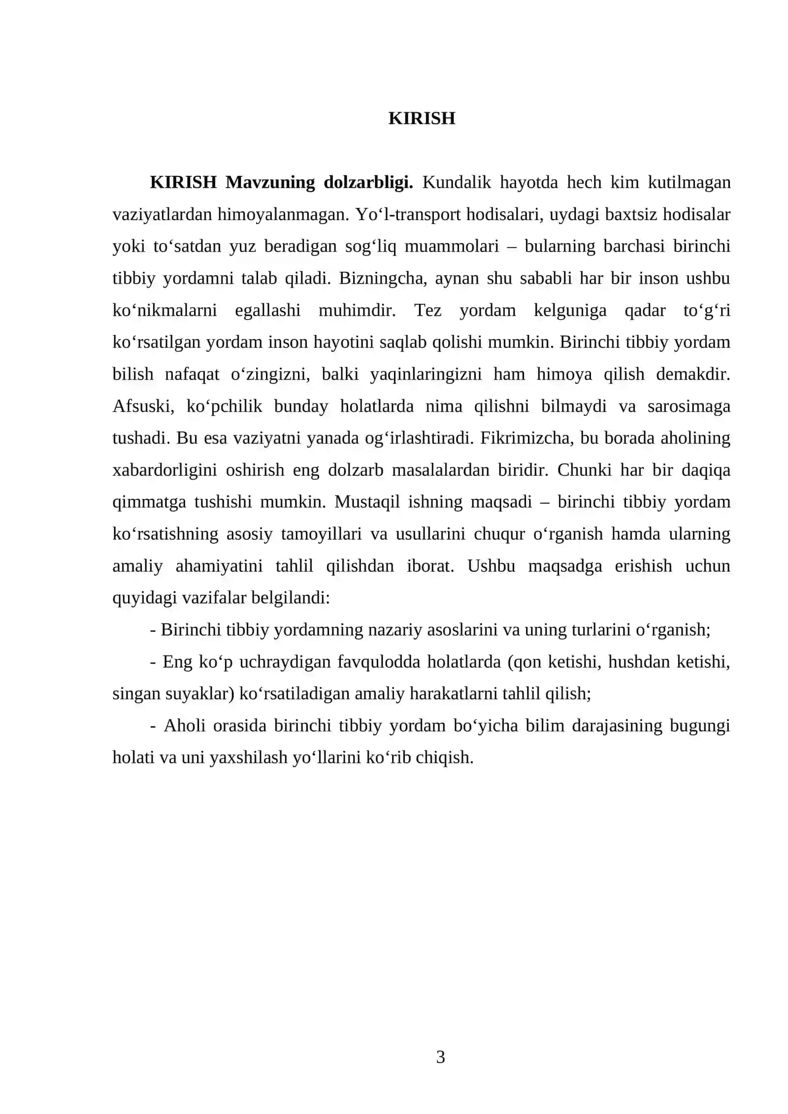 Birinchi tibbiy yordam ko’rsatish 3