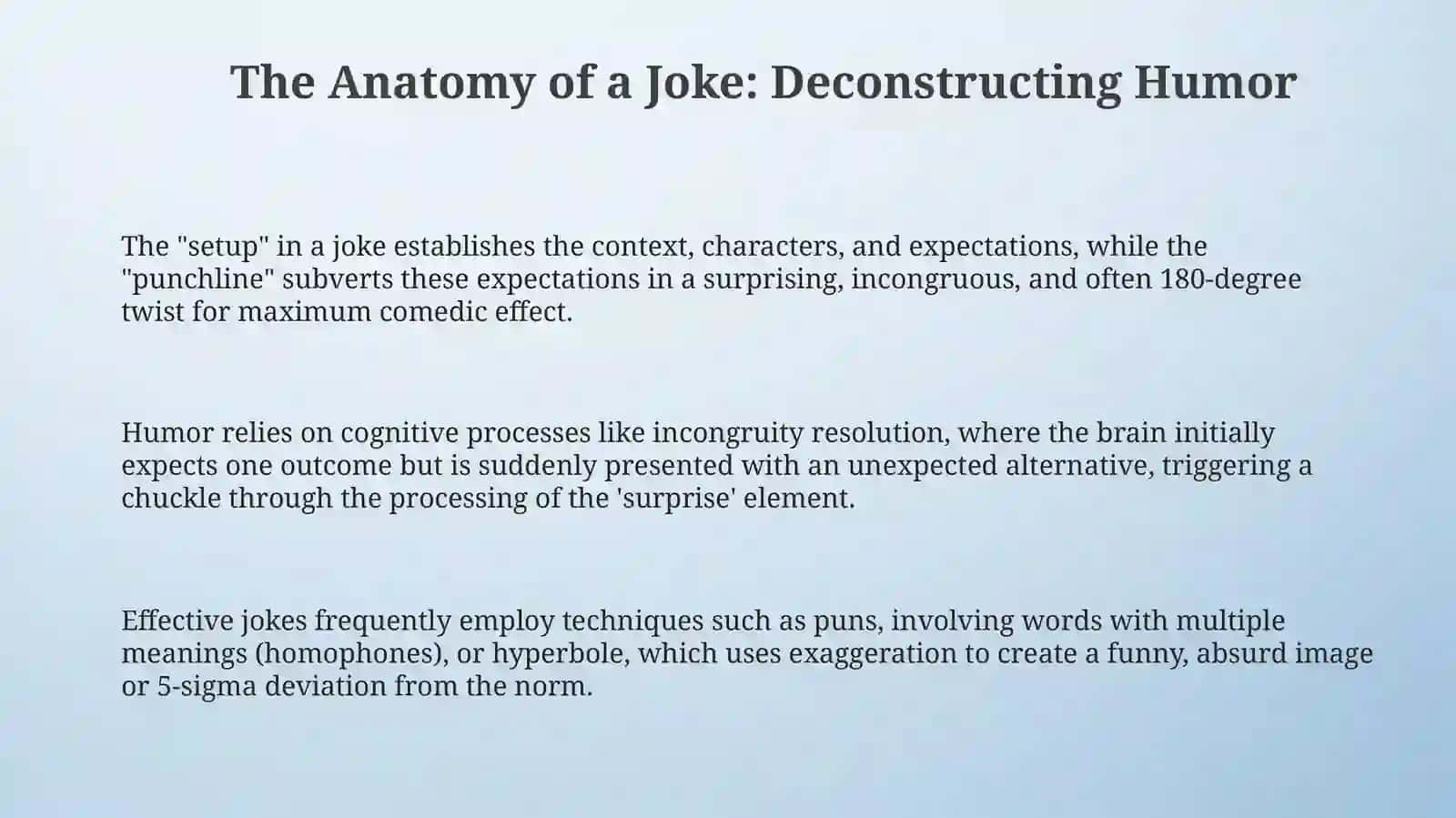 Humor---examine jokes or humorous lines and decide how to preserve humoracroslanguage 3