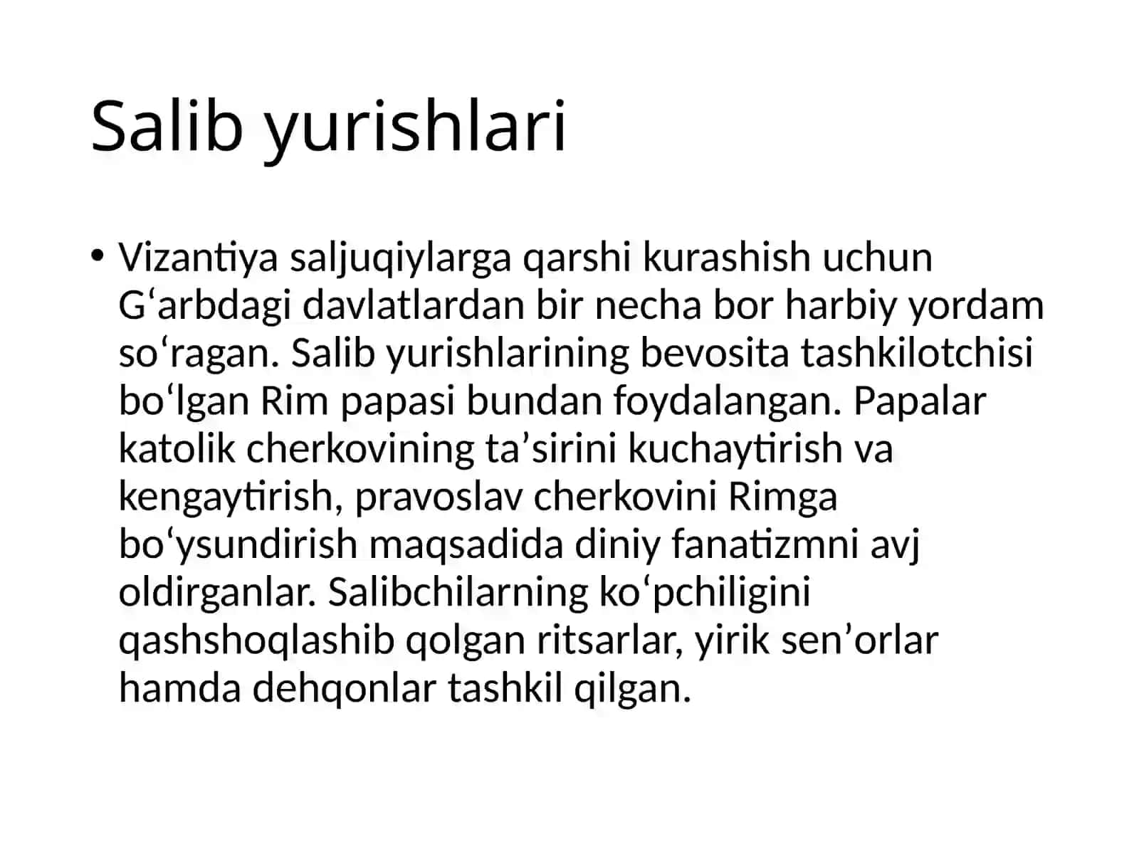 Salib yurishlari.Diniy-ritsirlik ordenlari 3