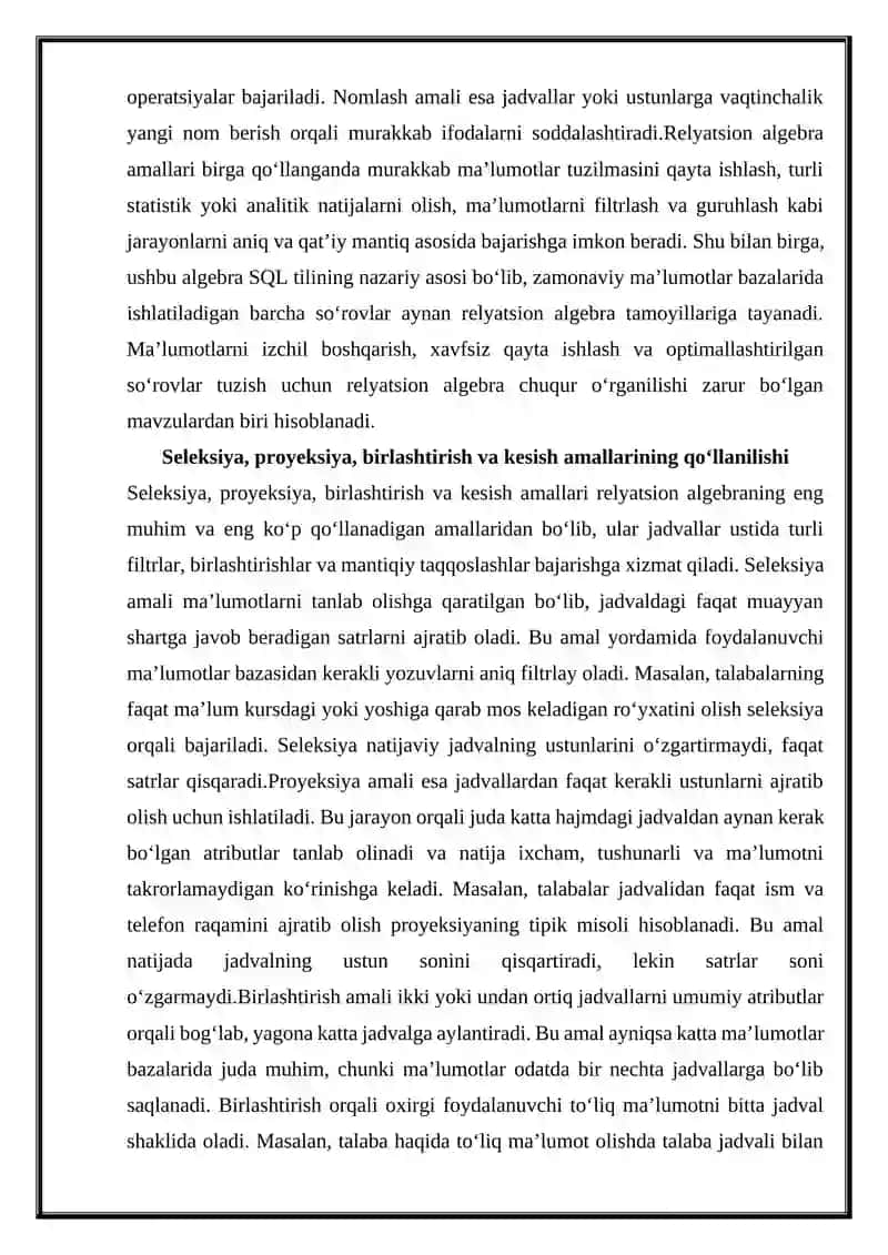 Relyatsion algebra 3
