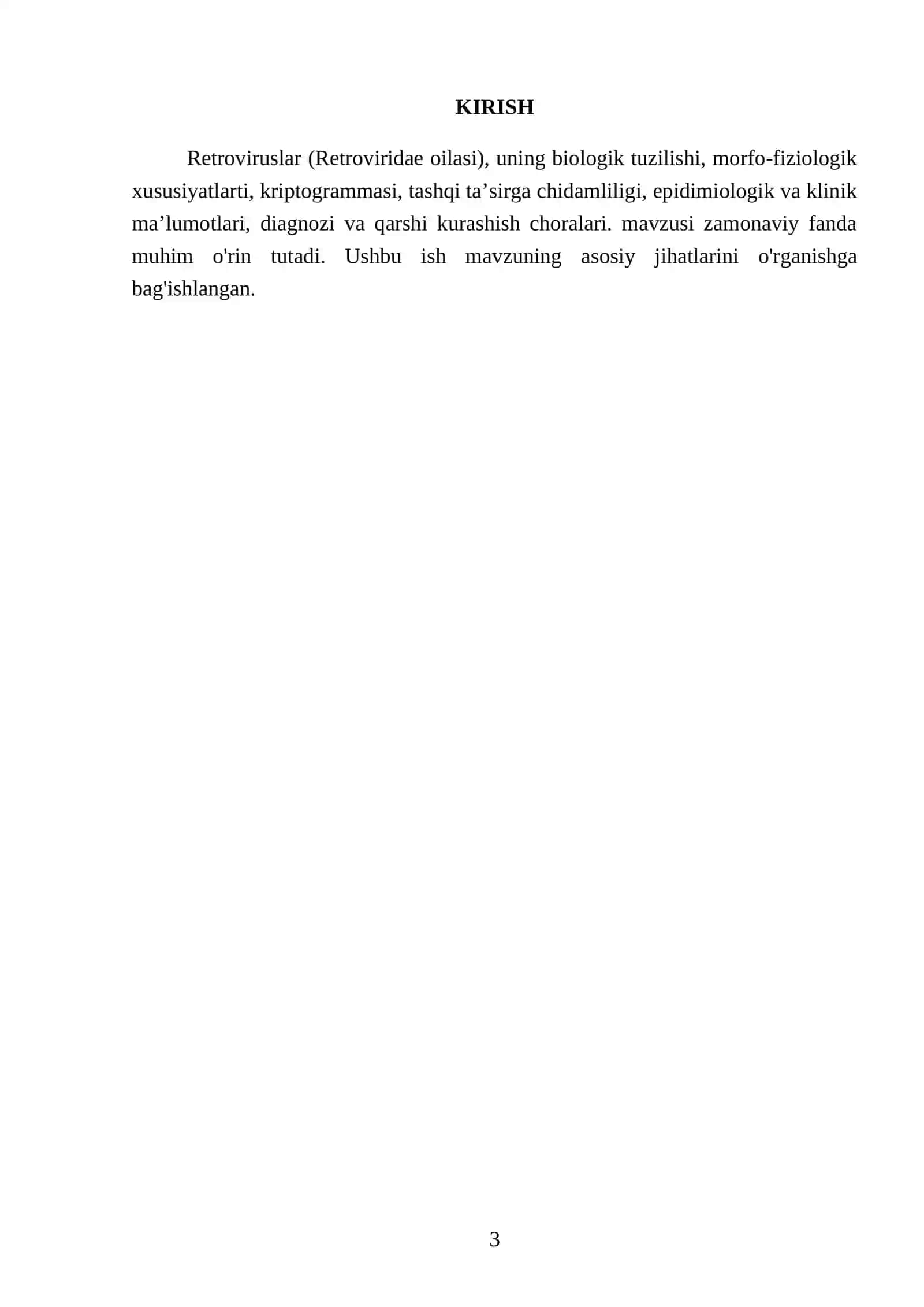 Retroviruslar (Retroviridae oilasi) 3