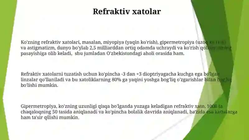 Inson ko'rish analizatori etiologiyasi va patalogiyasi 3