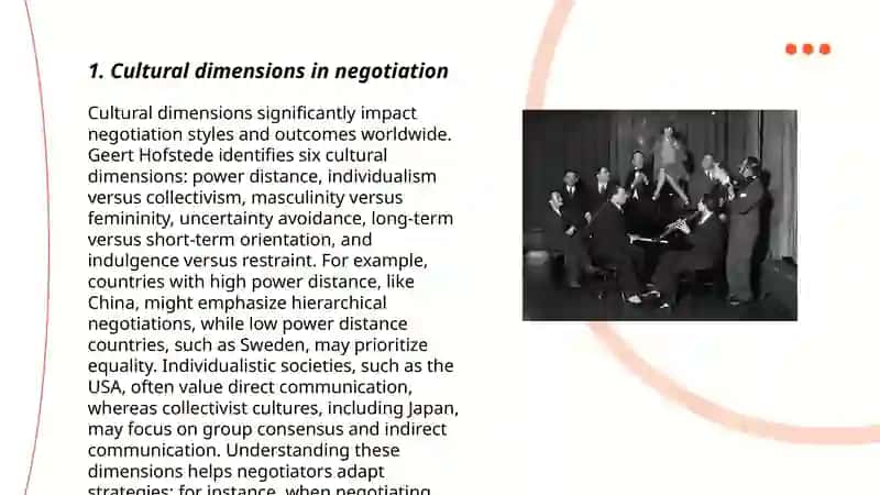 The influence of culture on negotiating 3