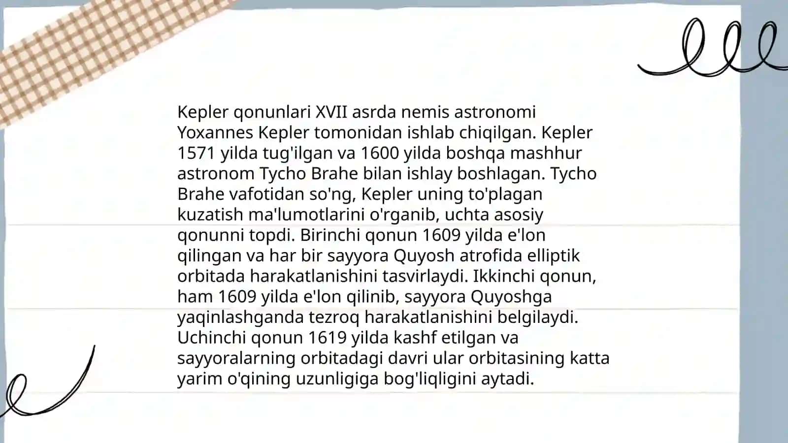 Kepler qonunlari 3