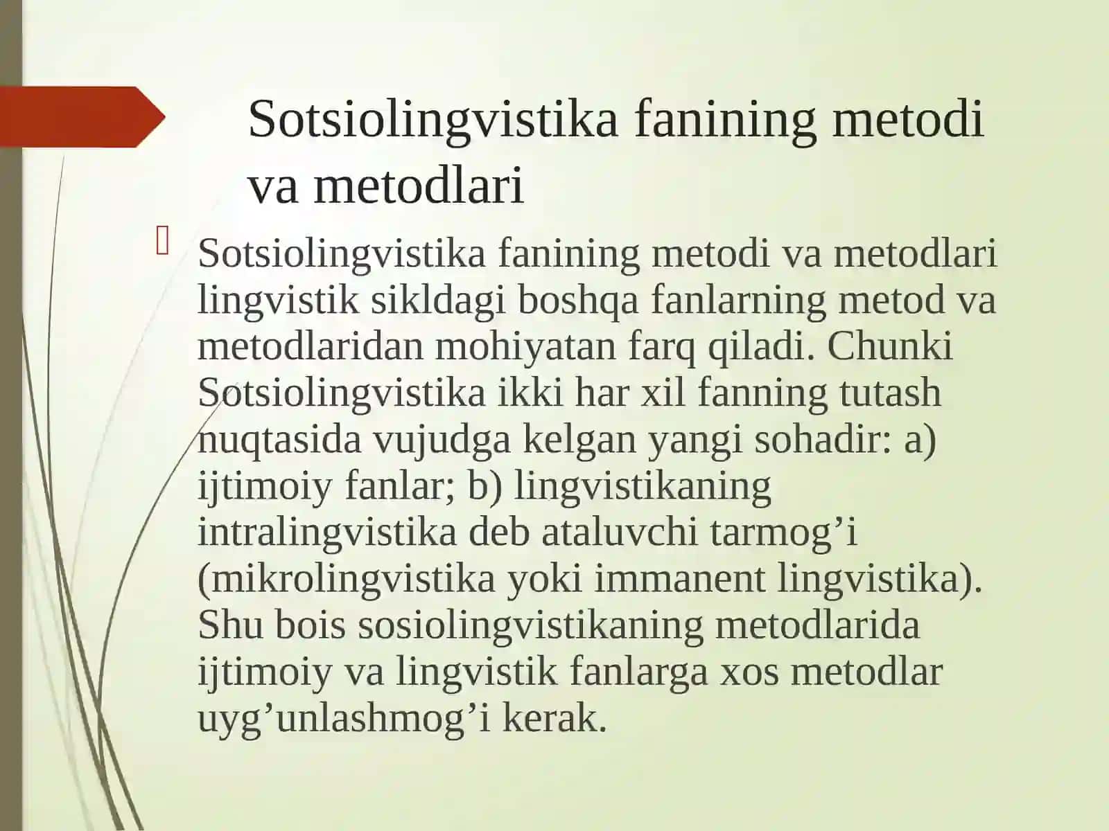 Sotsiolingvistika fanining metodi va metodlari 3