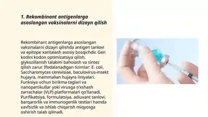 Vaksina va biologik preparatlarni olishda gen injeneriya usullarini qoʻllanilishi 3