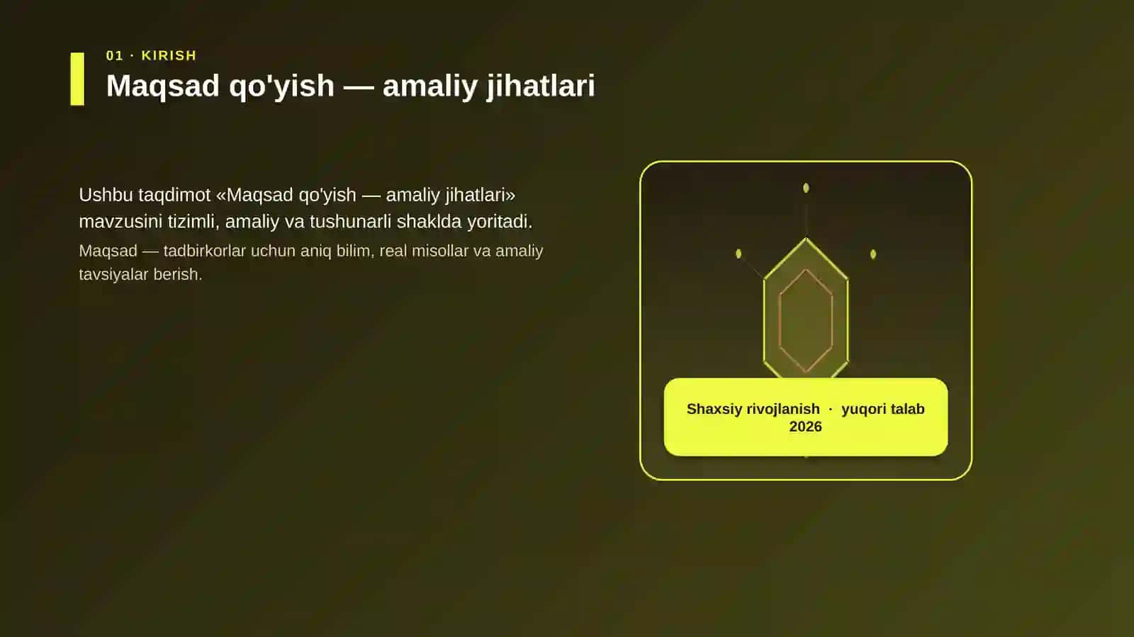 Maqsad qo'yish — amaliy jihatlari 3