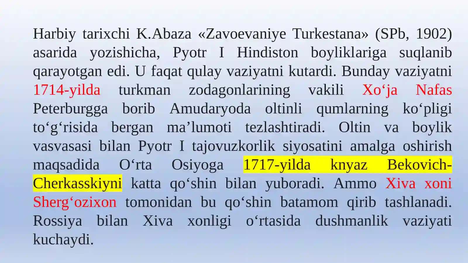 O‘rta Osiyo xonliklarming tashqi iqtisodiy va siyosiy diplomatik aloqalari 3