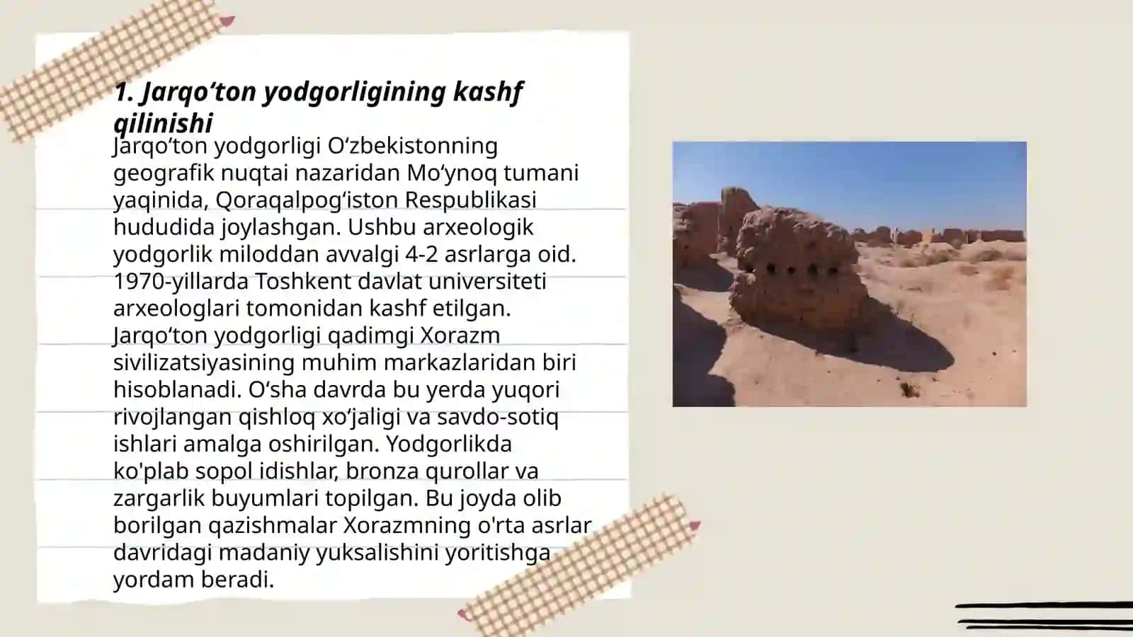 Jarqoʻton yodgorligi tarixi 3