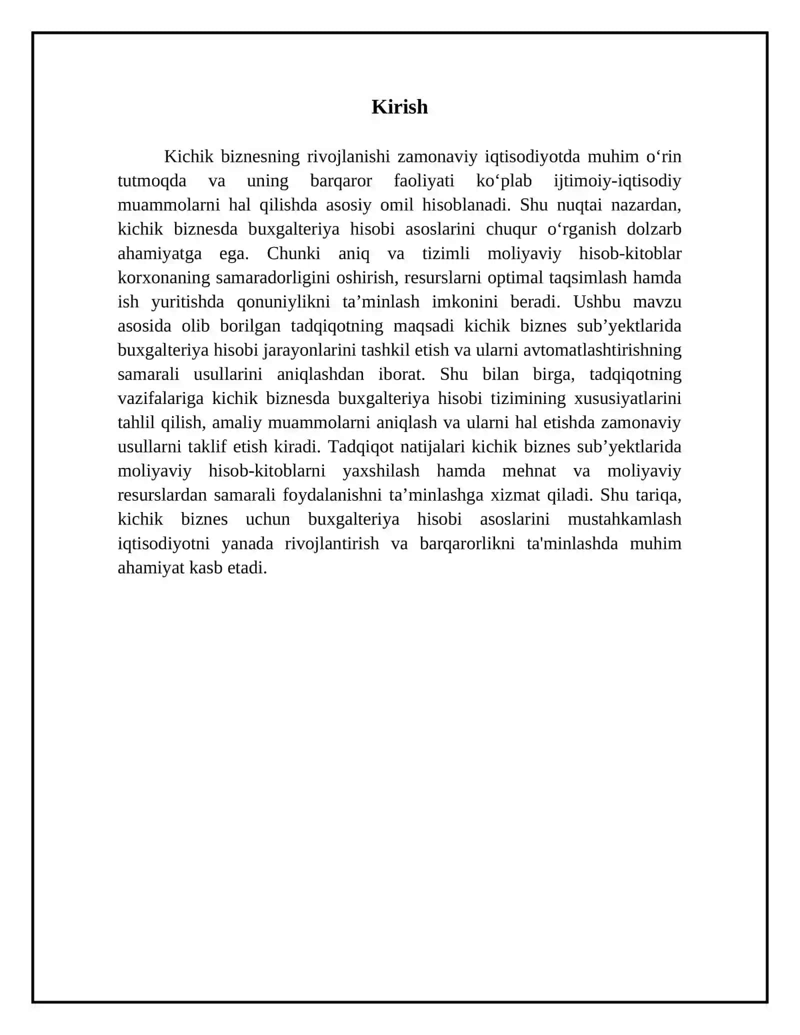 Kichik biznesda buxgalteriya hisobi asoslari 3