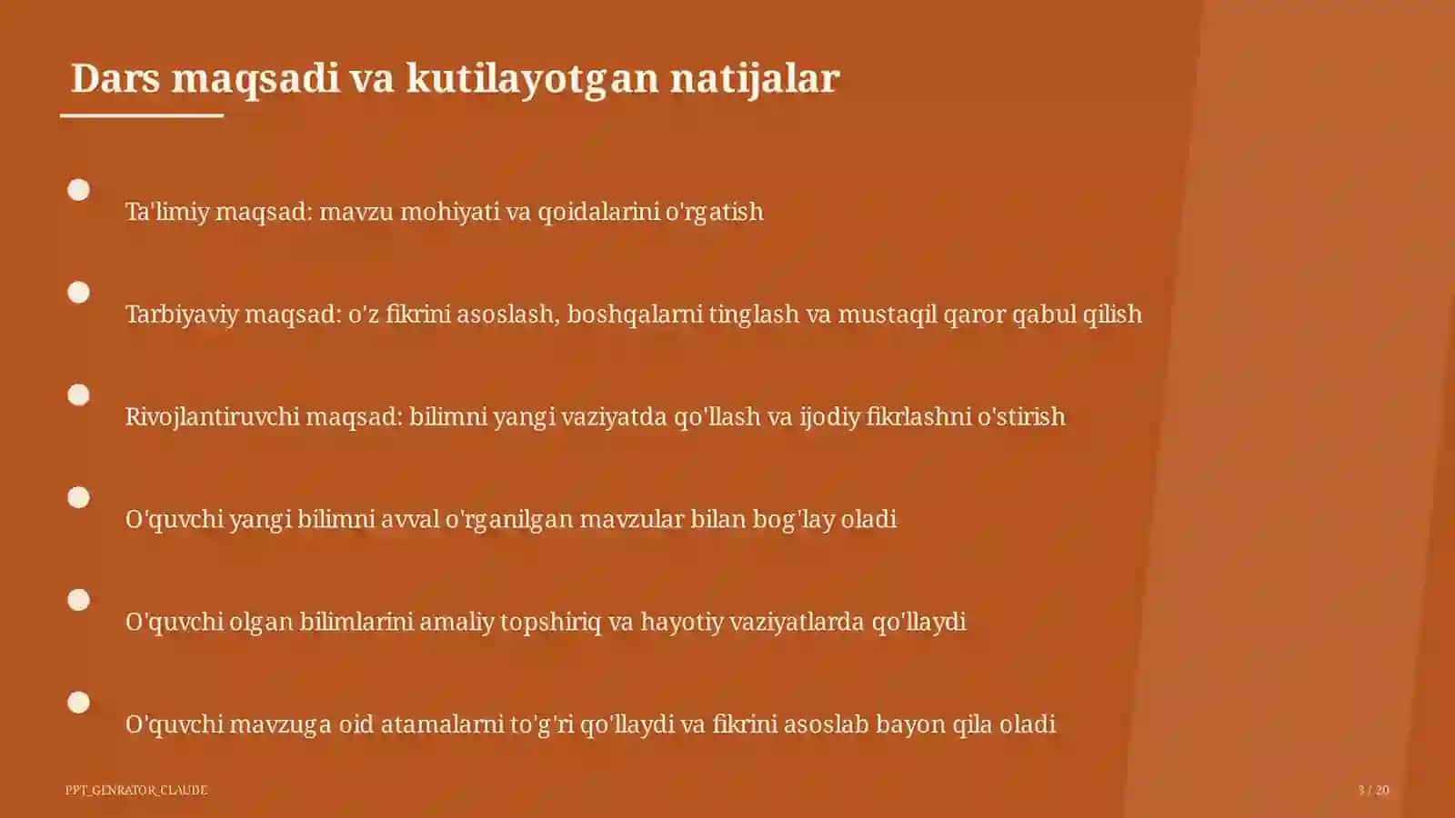 Gapning bosh bo'laklari: ega va kesim (8-sinf) 3