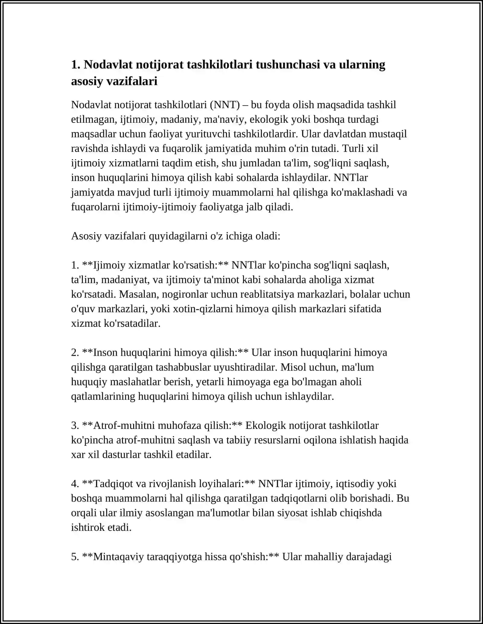 TADBIRKORLIKNI RIVOJLANTIRISHDA NODAVLAT NOTIJORAT TASHKILOTLARINING O'RNI 1991-2024-YILLAR 3