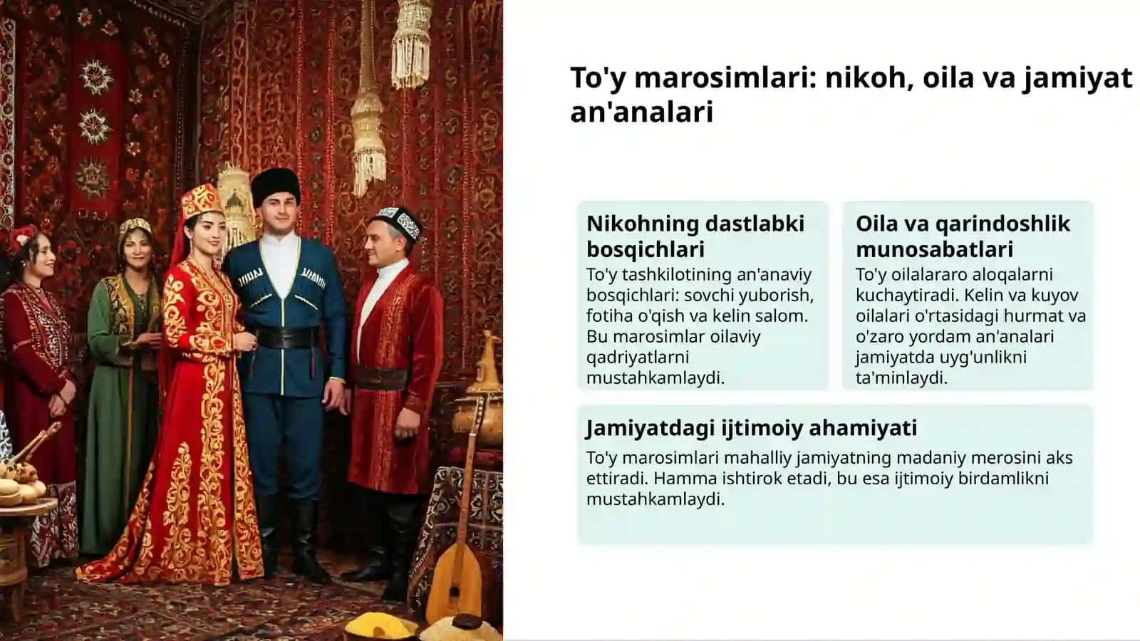O'zbek turar joylari: Marosim va udumlar 3