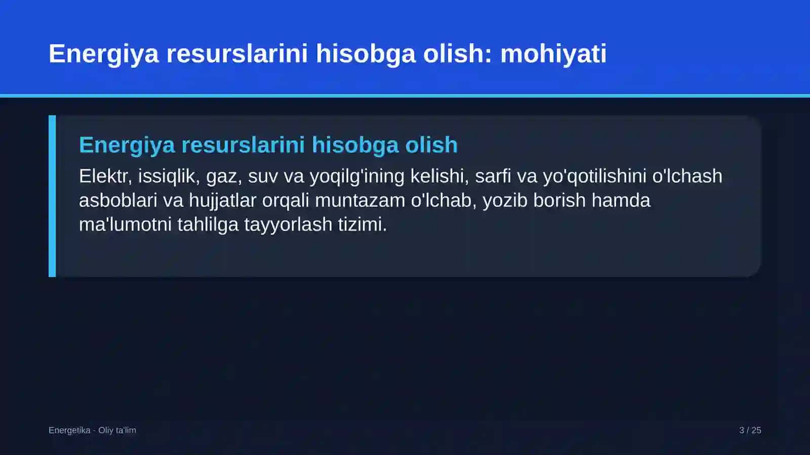 un yorma sanoatida energiya resurslarini hisobga olish 9377 3