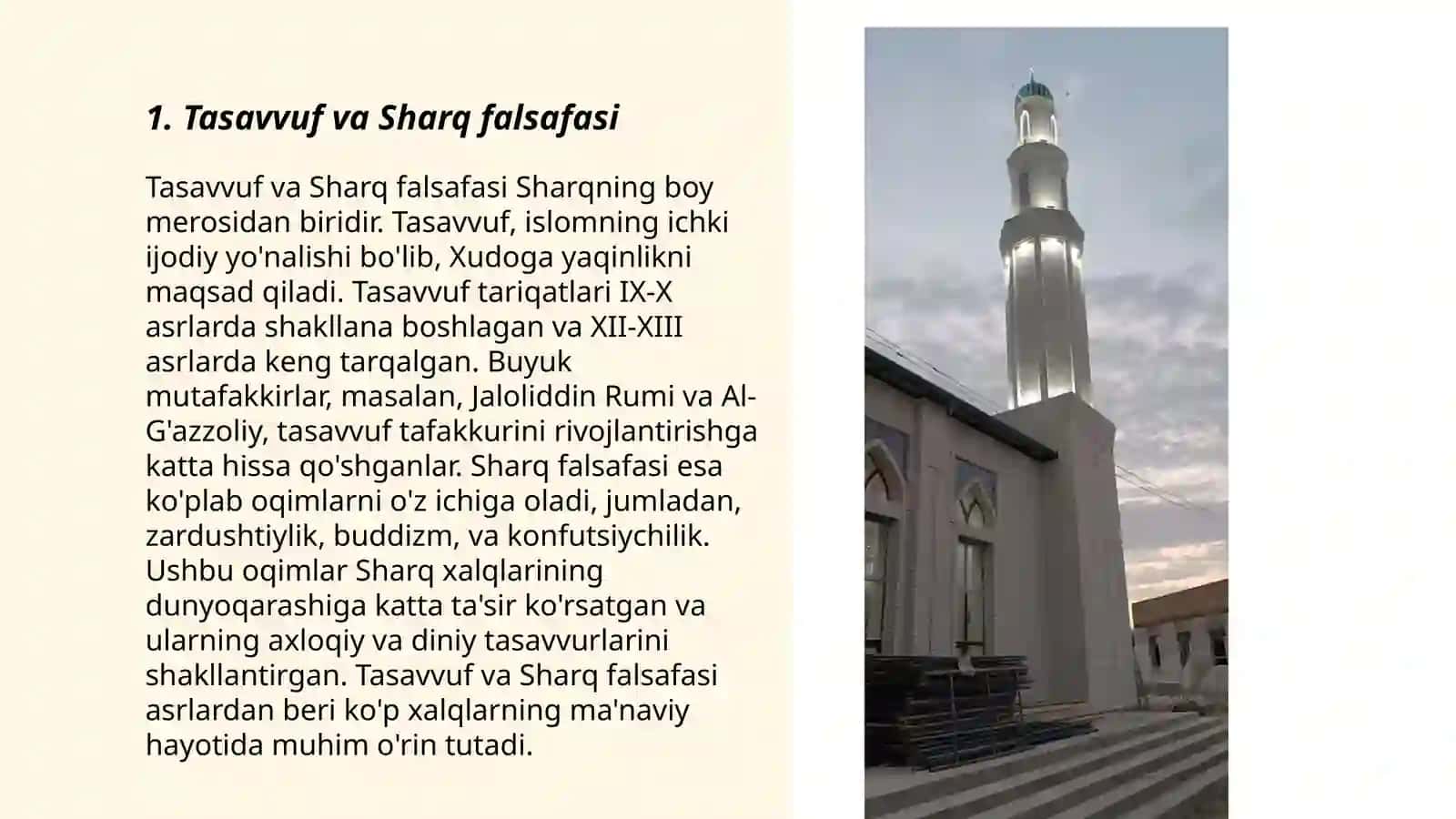 Tasavvuf taʼlimotining Sharq madaniyatiga taʼsiri 3