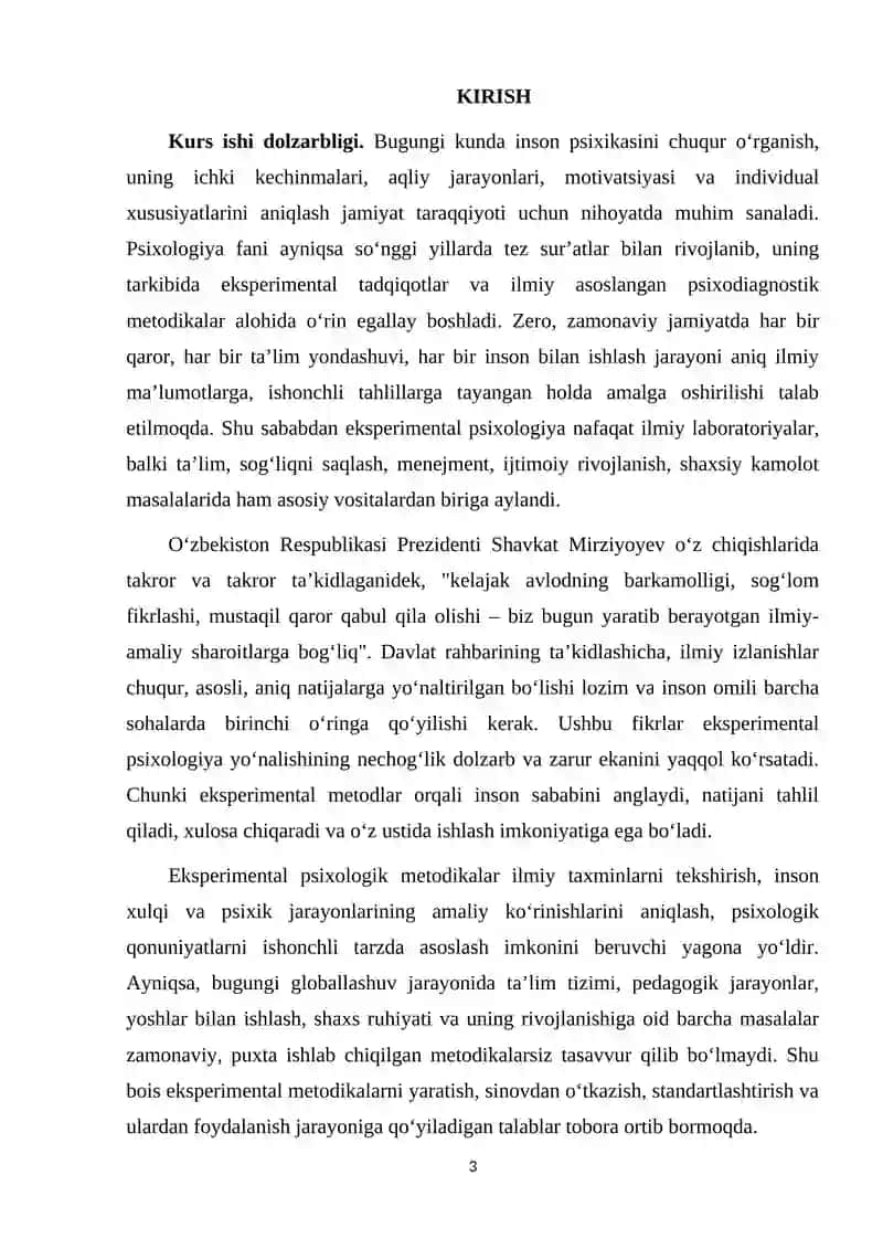 "Eksperimental psixologik metodikalardan foydalanuvchilar va ishlab chiquvchilar uchun talablar" 3