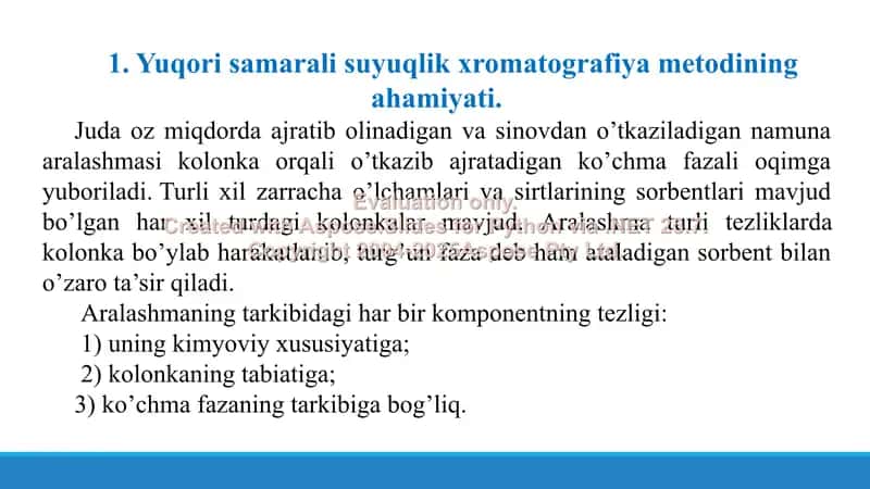 5. Zaharli moddalarning tahlilida YUSSX usulini qo'llash. Taqdimot 12 bet. 3