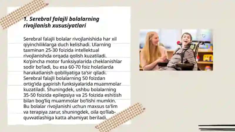 Serebral falajli bolalarning o'ziga hos hususiyatlari 3
