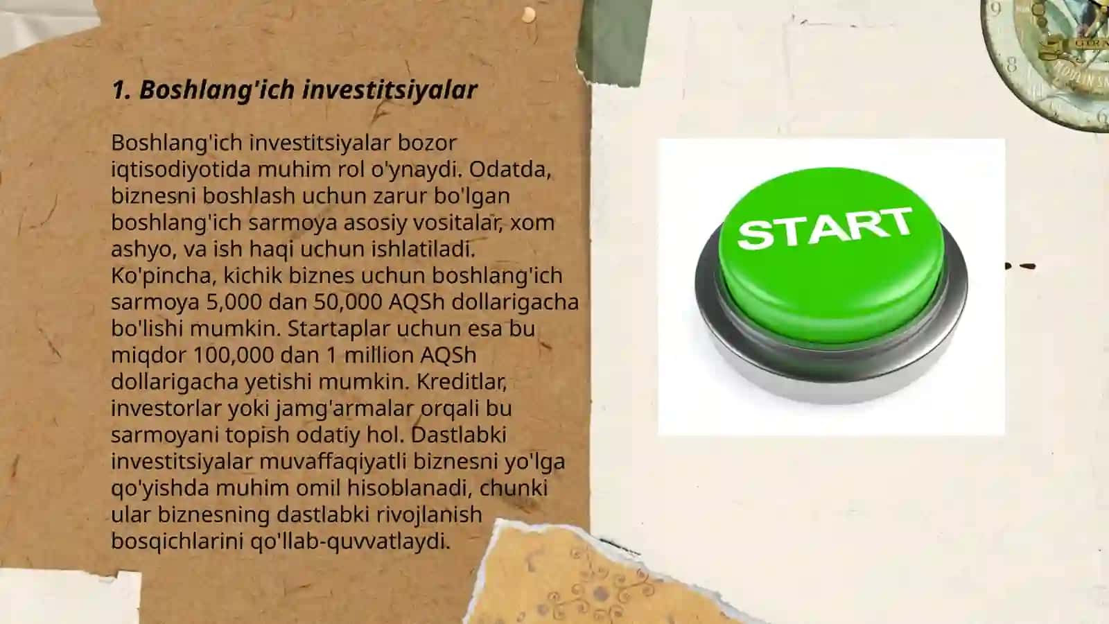 Boshlang'ich investitsiyalar 3