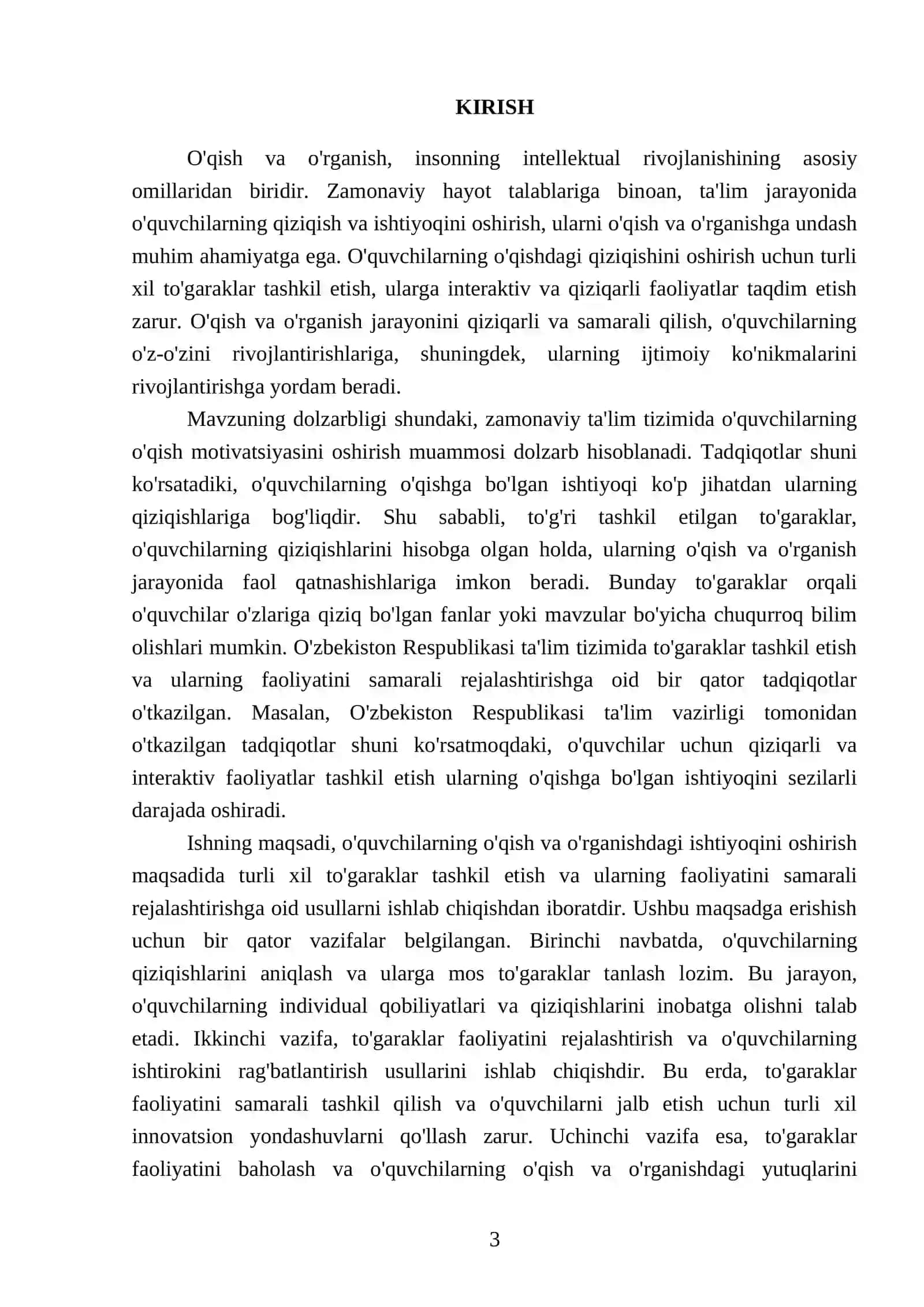 O'QUVCHILARNI O'QISHGA VA O'RGANISHGA BO'LGAN ISHTIYOQINI OSHIRISH 3