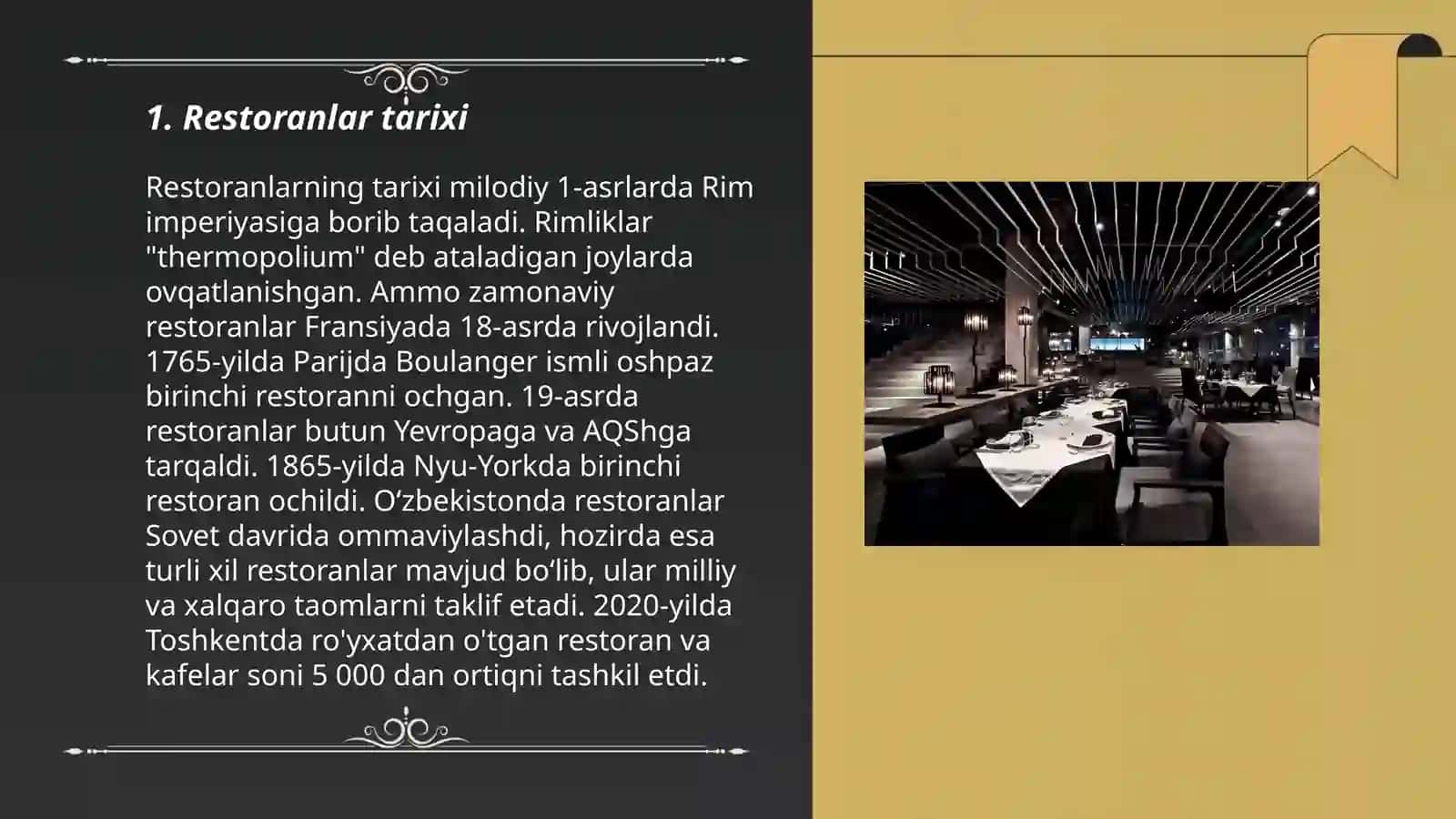 Restoranlar tarixi 3