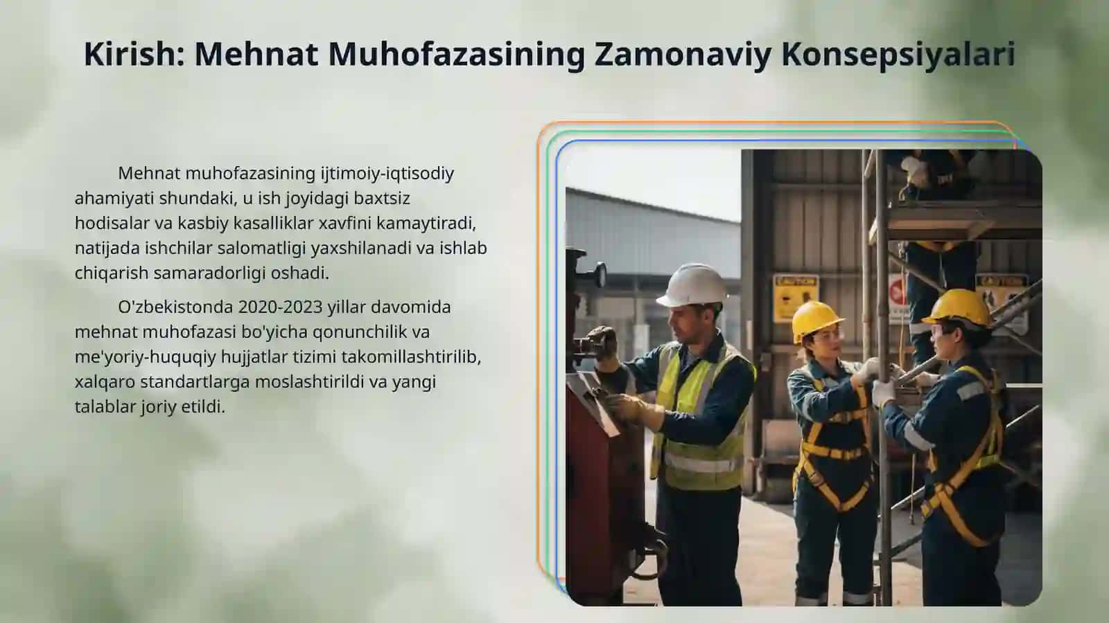 Mehnat muhofazasi va texnika xavfsizligi 3
