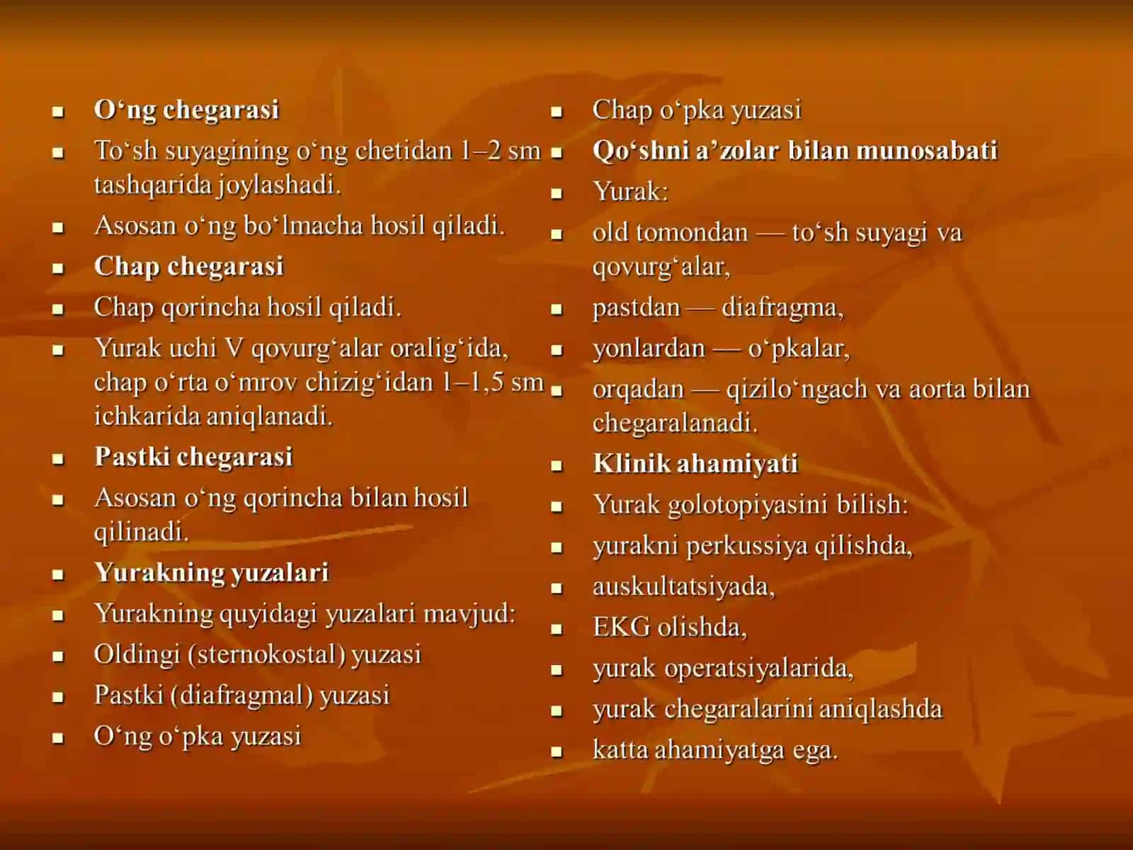 Yurak golatopiyasi, skletotopiyasi sintopiyasi 3
