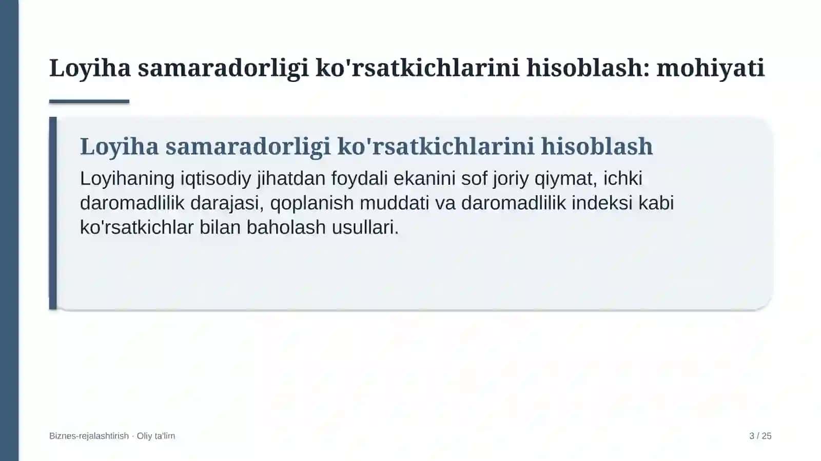gidroelektr stansiyalarida loyiha samaradorligi ko'rsatkichlarini hisoblash 7441 3