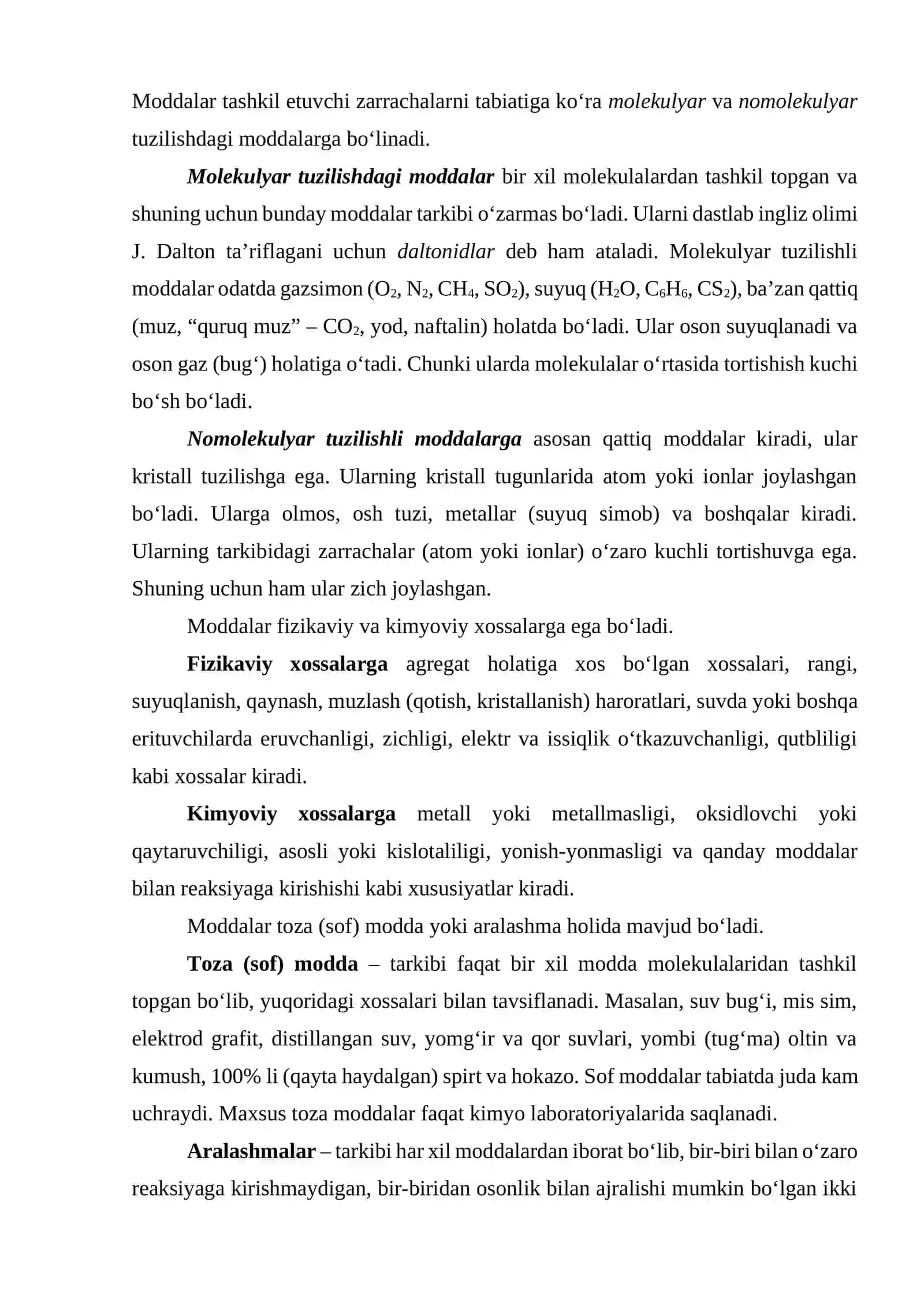 Modda haqida tushuncha va mavzu boʻyicha mashqlar bajarish 3