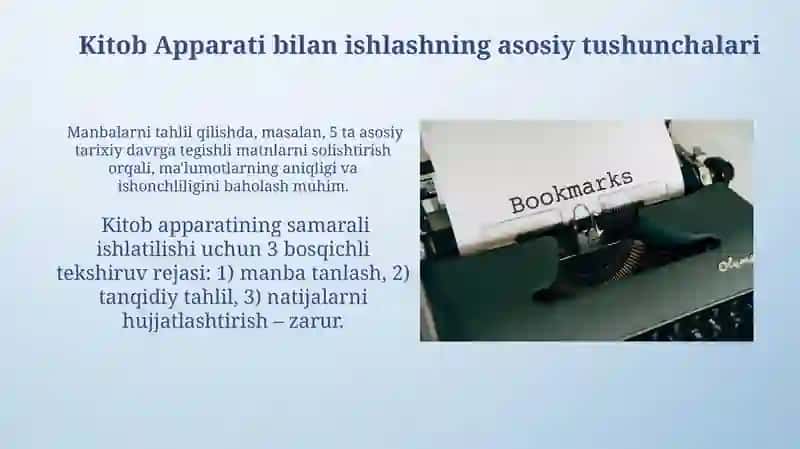 Kitob Apparati bilan ishlash 3