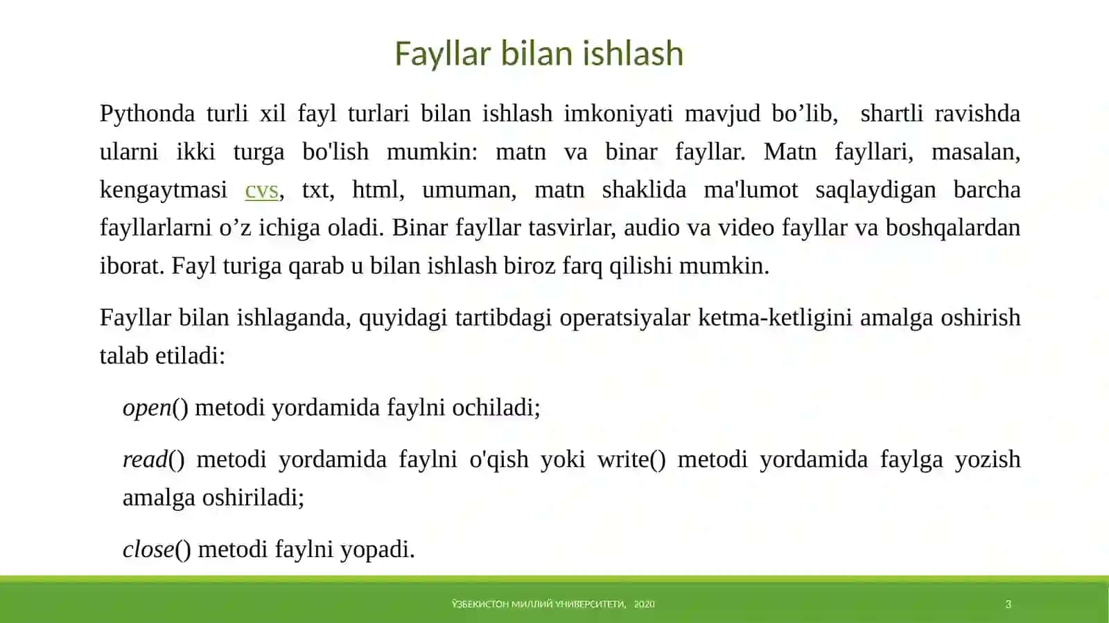 Pythondasturlashtili 3
