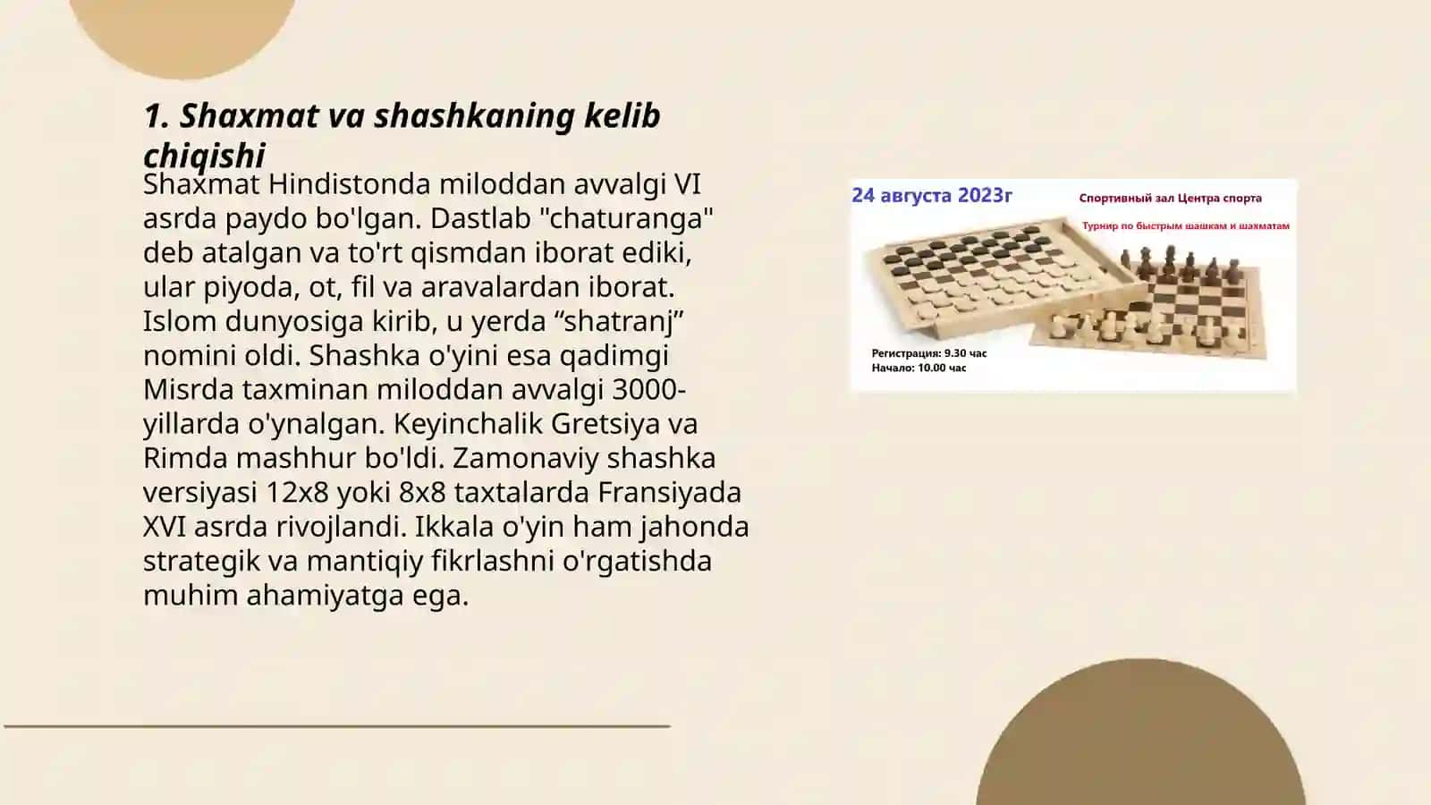 Shaxmat va shashka oyini haqida 3