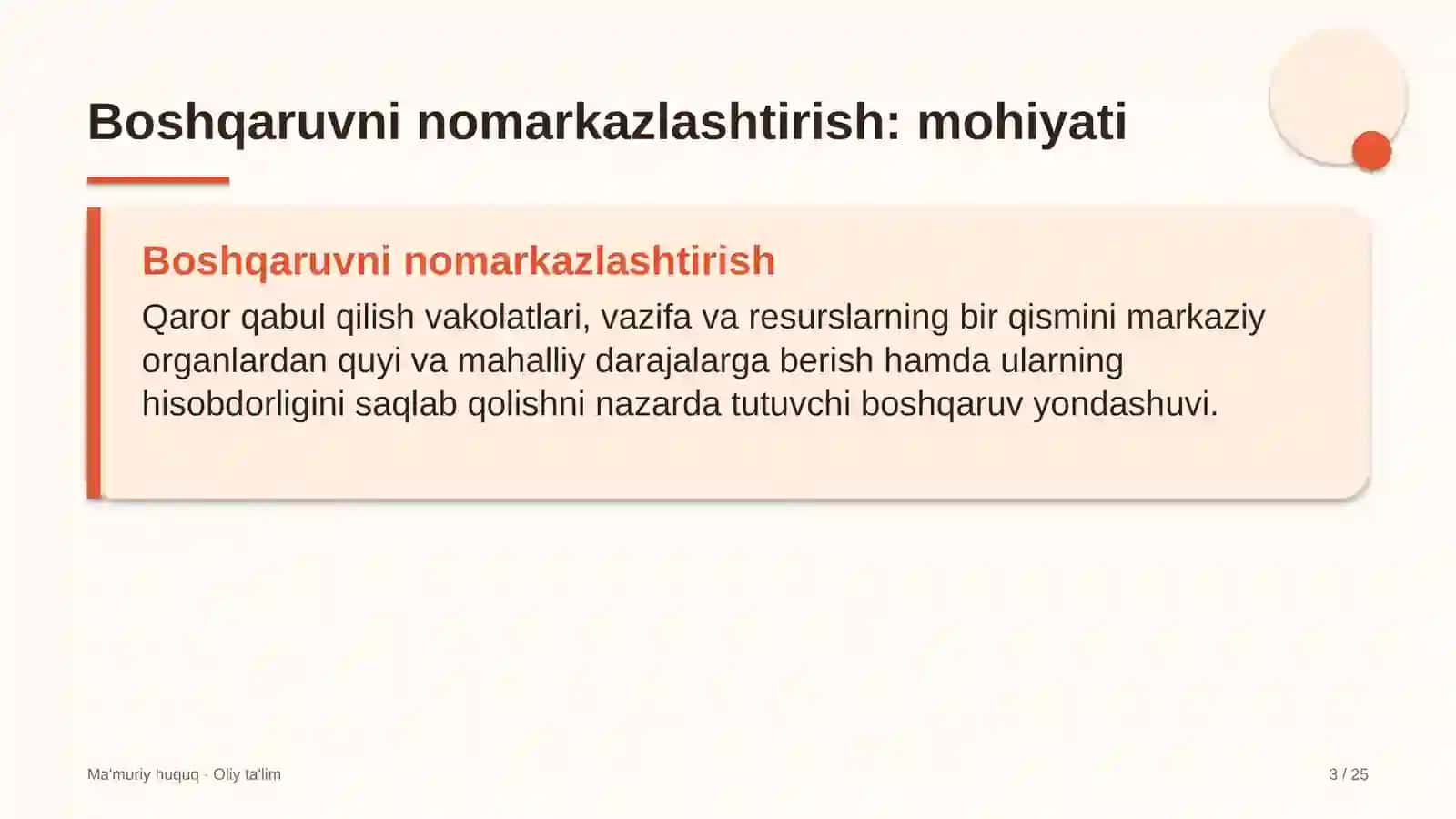 adliya organlarida boshqaruvni nomarkazlashtirish 3215 3