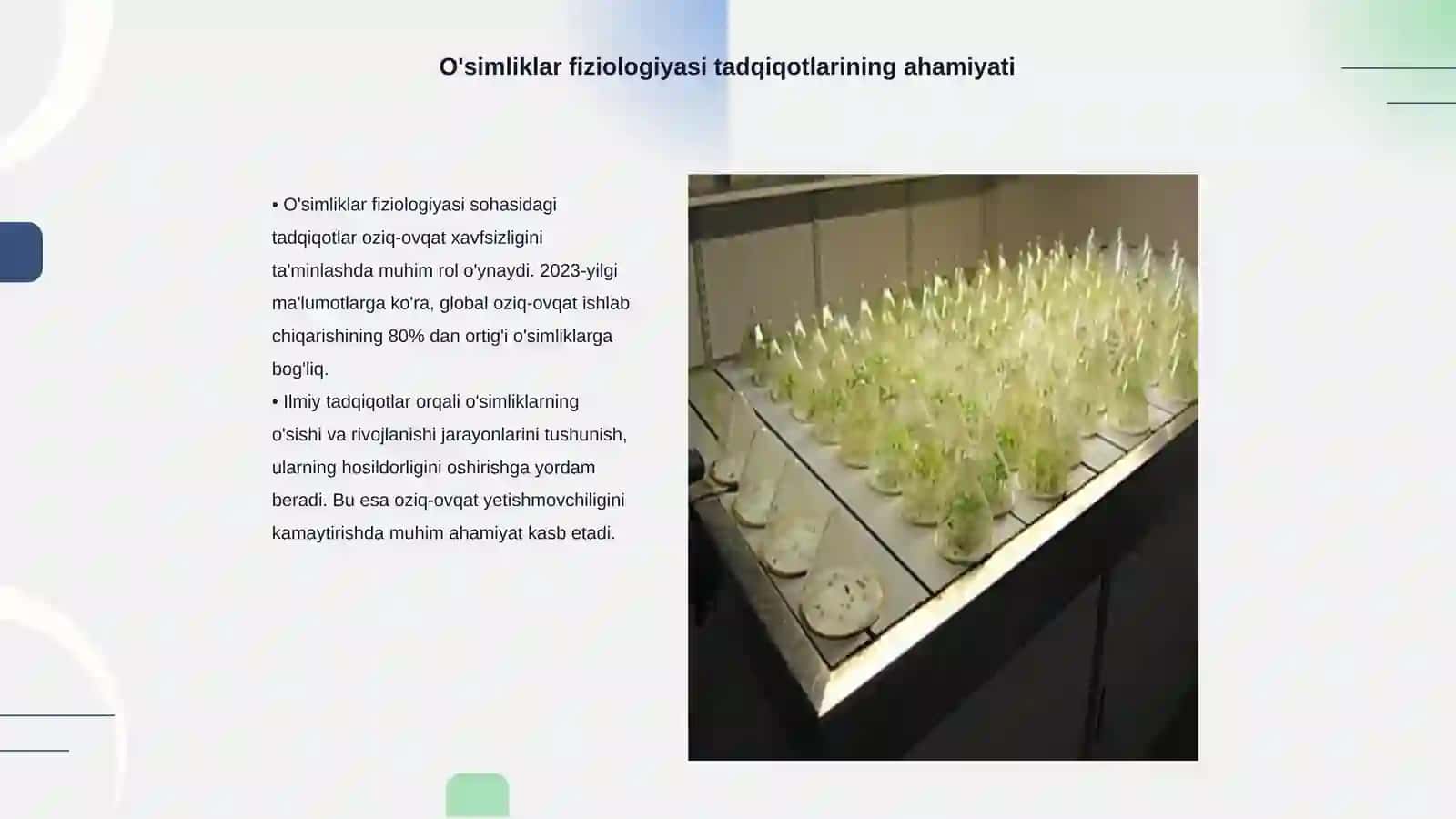O'simliklar fiziologiyasi yuzasidan chet el ilmiy tadqiqotlar va ular haqida ilmiy maqolalarni tahlil etish 3