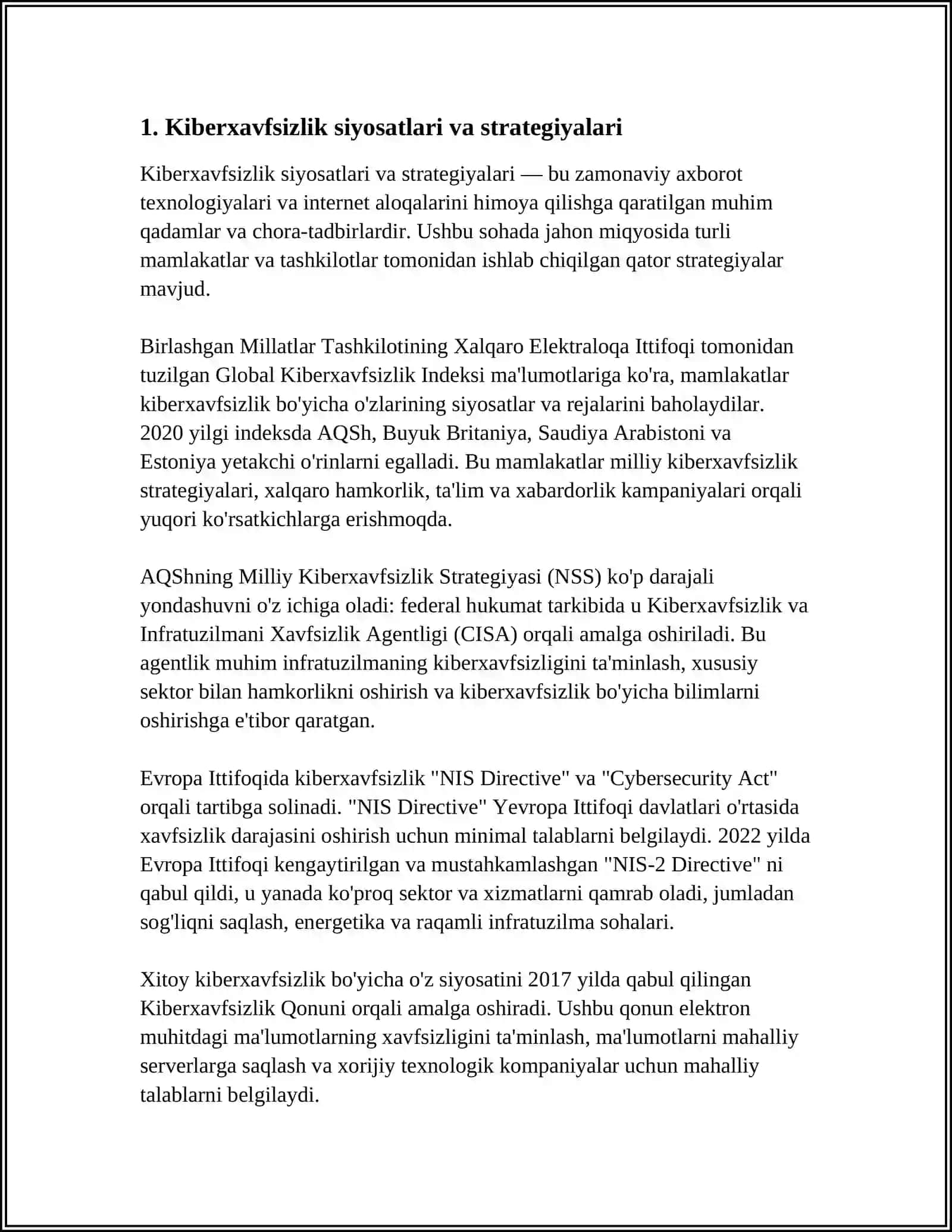 KIBERXUQUQ SOHASIGA OID MILLIY STANDARTLAR 3
