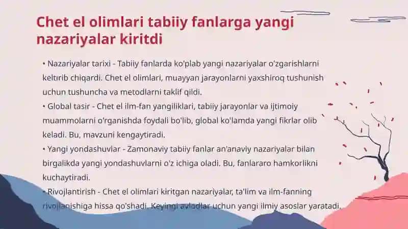 Chet el olimlarining tabiiy fanlarni shakillanishi va rivojlantirishiga qo'shgan hissalari 3